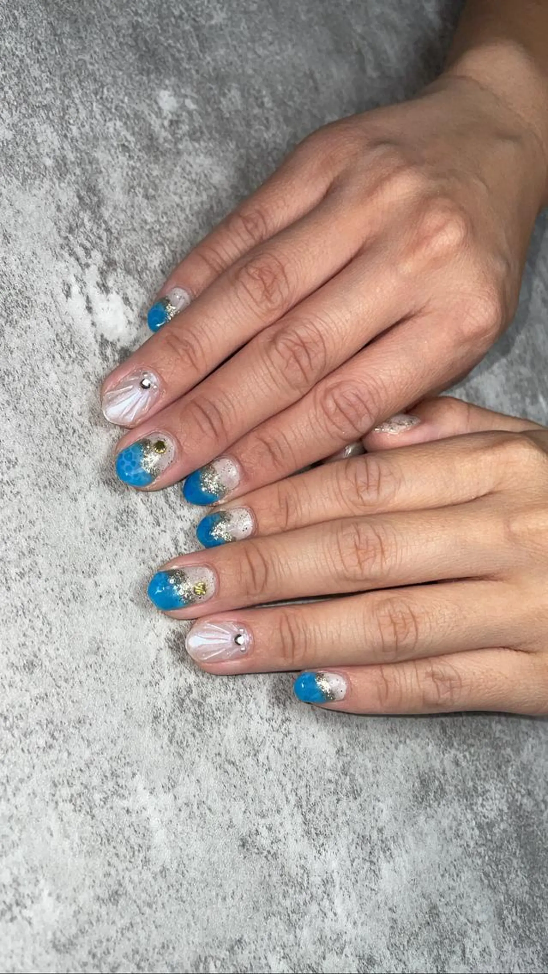 セミロング ネイル ハンドネイル shark_nail Aのネイルデザイン