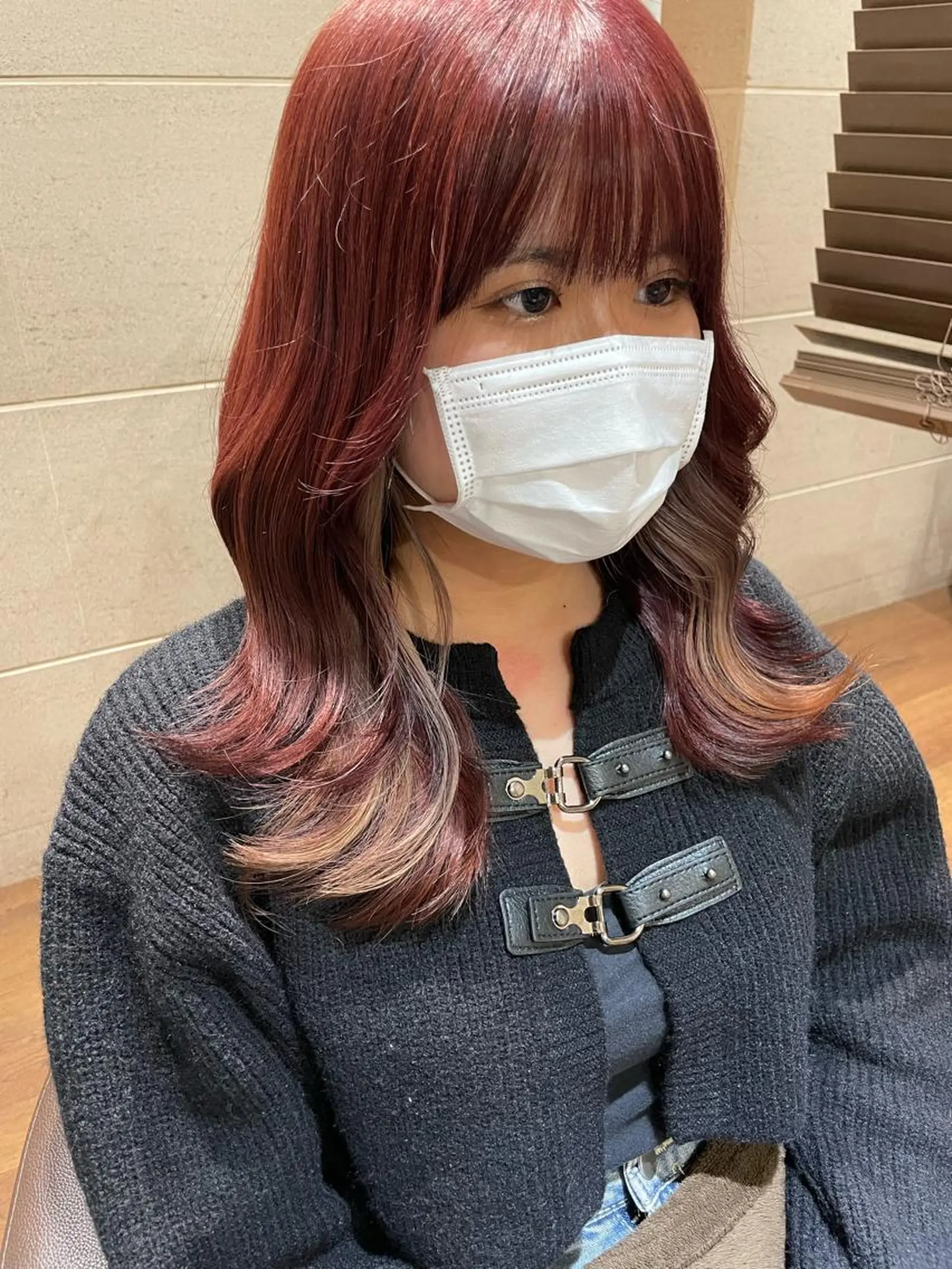 ミディアム カラー ヘアカラー トリートメント 羽田翔大/ブリーチ/ ボブカット/店長のヘアスタイル