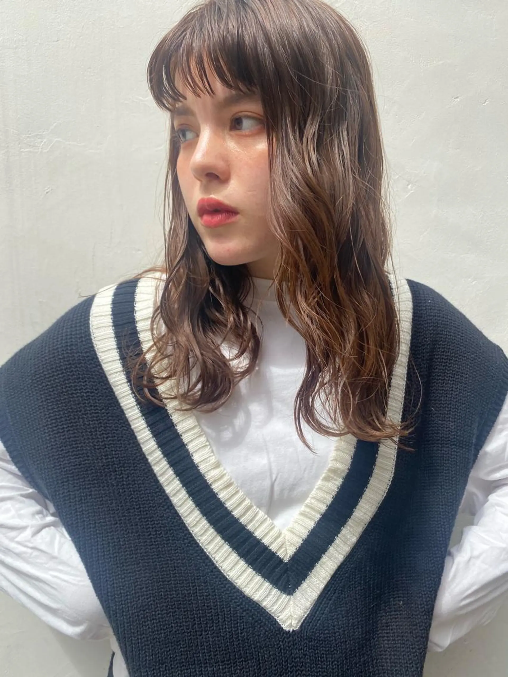 セミロング パーマ セミロングパーマ デジタルパーマ カット パーマ トリートメント ✨透明感カラー✨ 🦖佐々木未来🦕のヘアスタイル