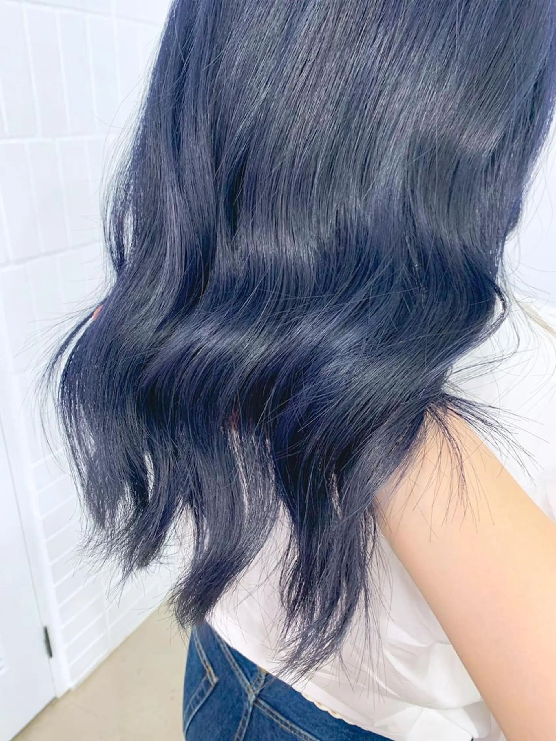 ロング カラー ヘアアレンジ ブルーカラー ネイビーカラー 🍒暖色✖️レイヤー ／Haruna🍒のヘアスタイル