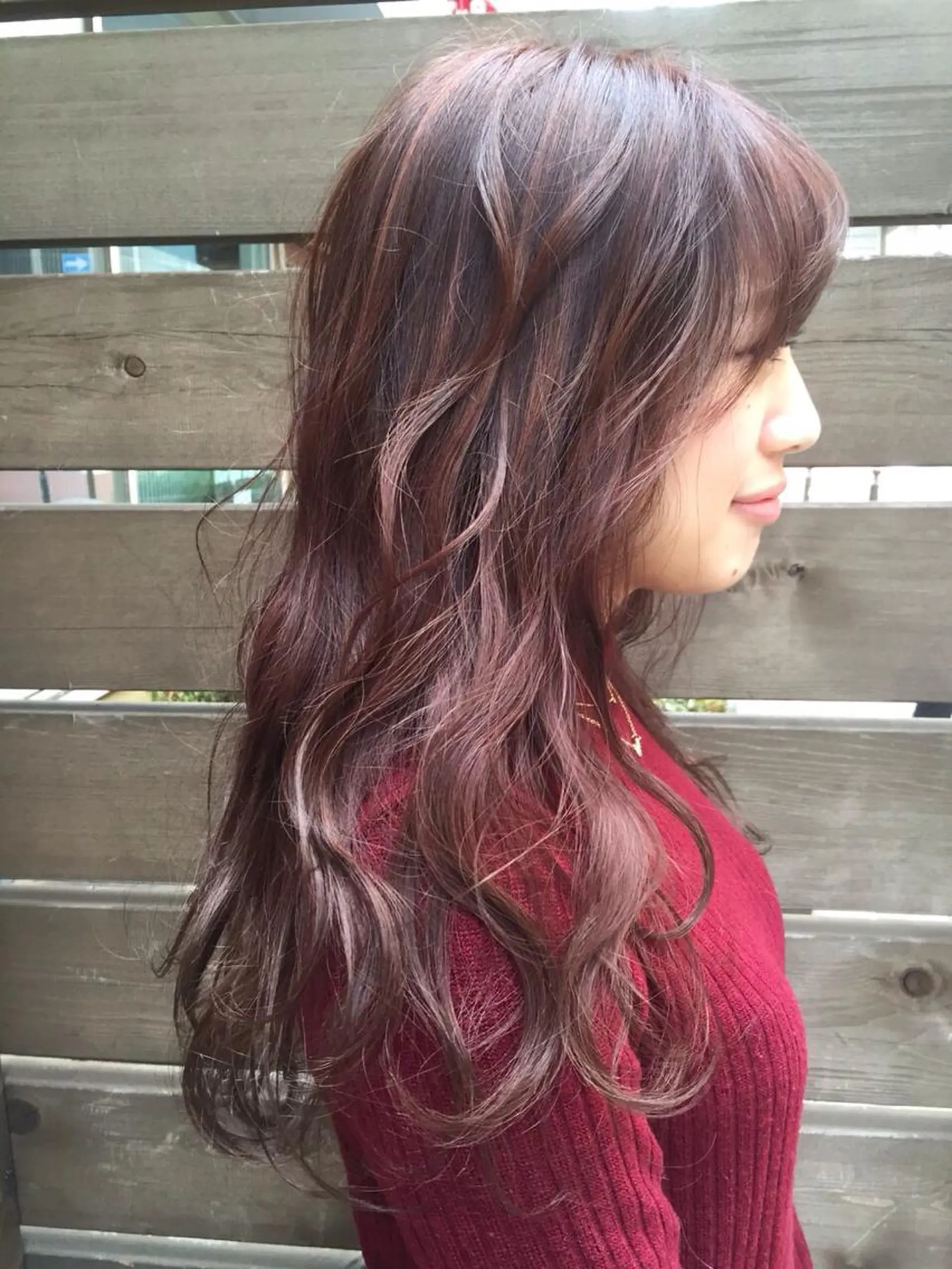 ミディアム セミロング ロング カラー ピンクカラー hairsalon Athle所属・Teramura Kaoriのヘアスタイル