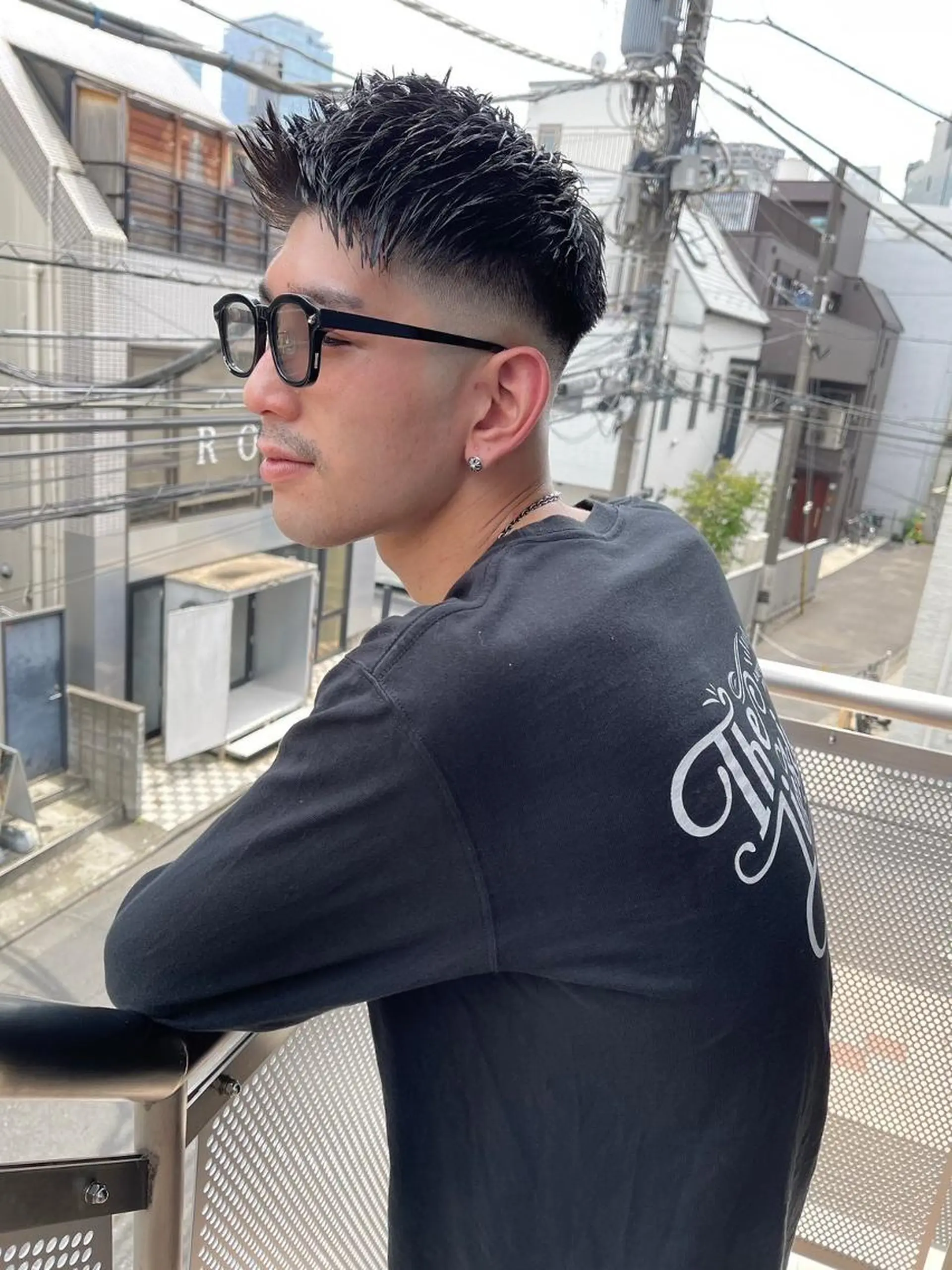 メンズ カット 山影✨バレイヤージュ ハイライト✨メンズ◎のヘアスタイル