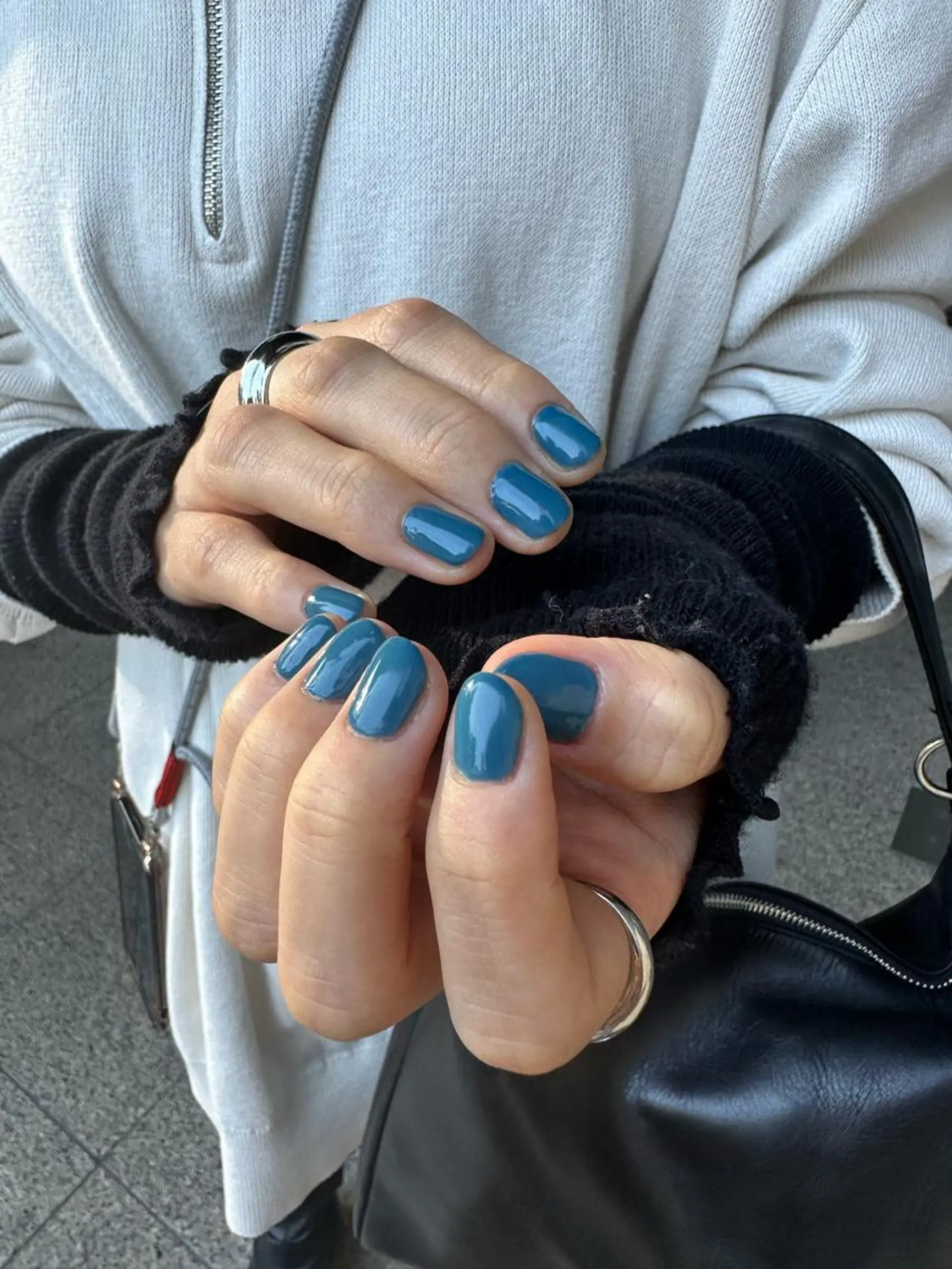 ネイル ブルー ハンドネイル calla nailのネイルデザイン