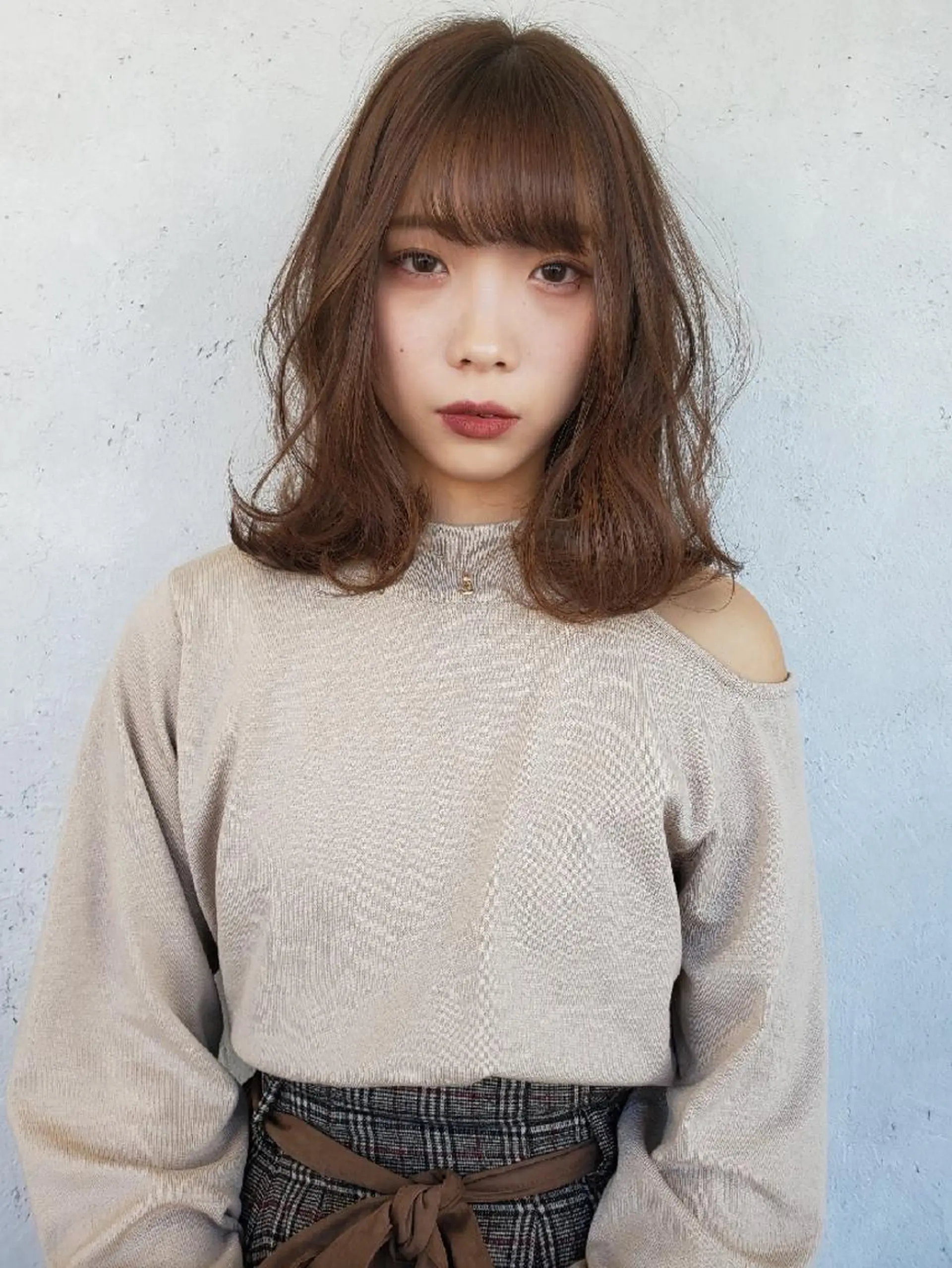 セミロング ヘアアレンジ パーマ アッシュ アッシュブラウン アッシュグレー アッシュグレージュ ピンクラベンダー フルール所属・🌟透明感カラー 🌟SAITO🌟のヘアスタイル
