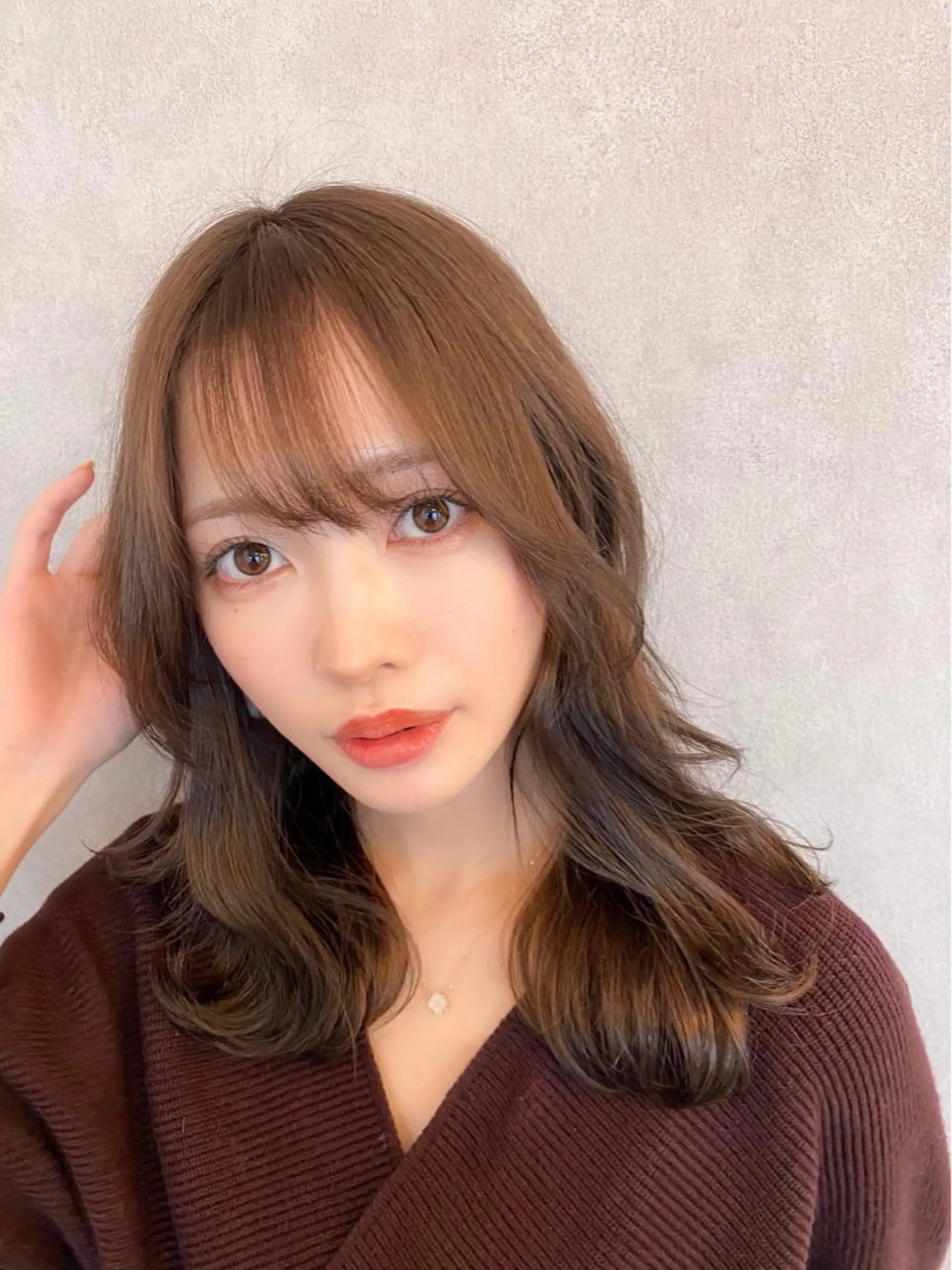 セミロング カラー シールエクステ セミロングパーマ ブリーチ ケアブリーチ ダブルカラー 新宿/韓国風レイヤー 髪質改善/渋谷直樹のヘアスタイル