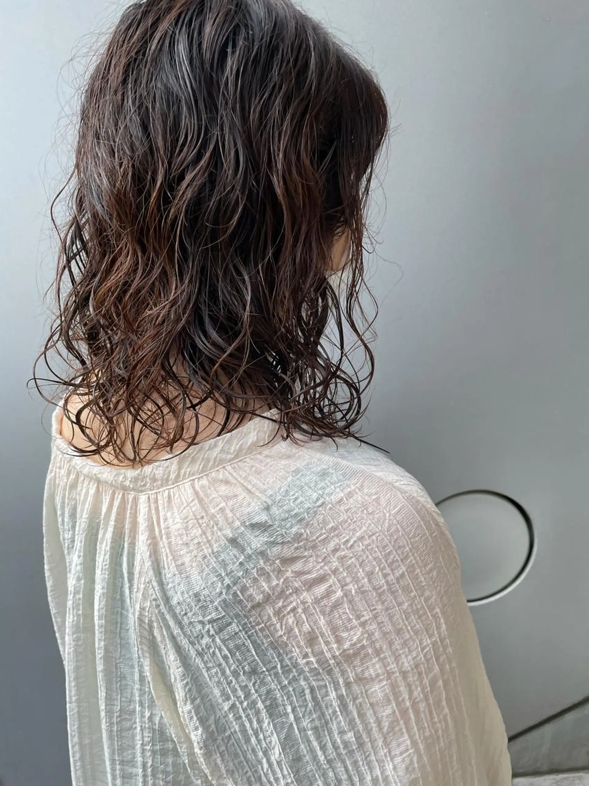 ミディアム パーマ キッズ カット パーマ トリートメント オトナヘア🌿 harukaのヘアスタイル