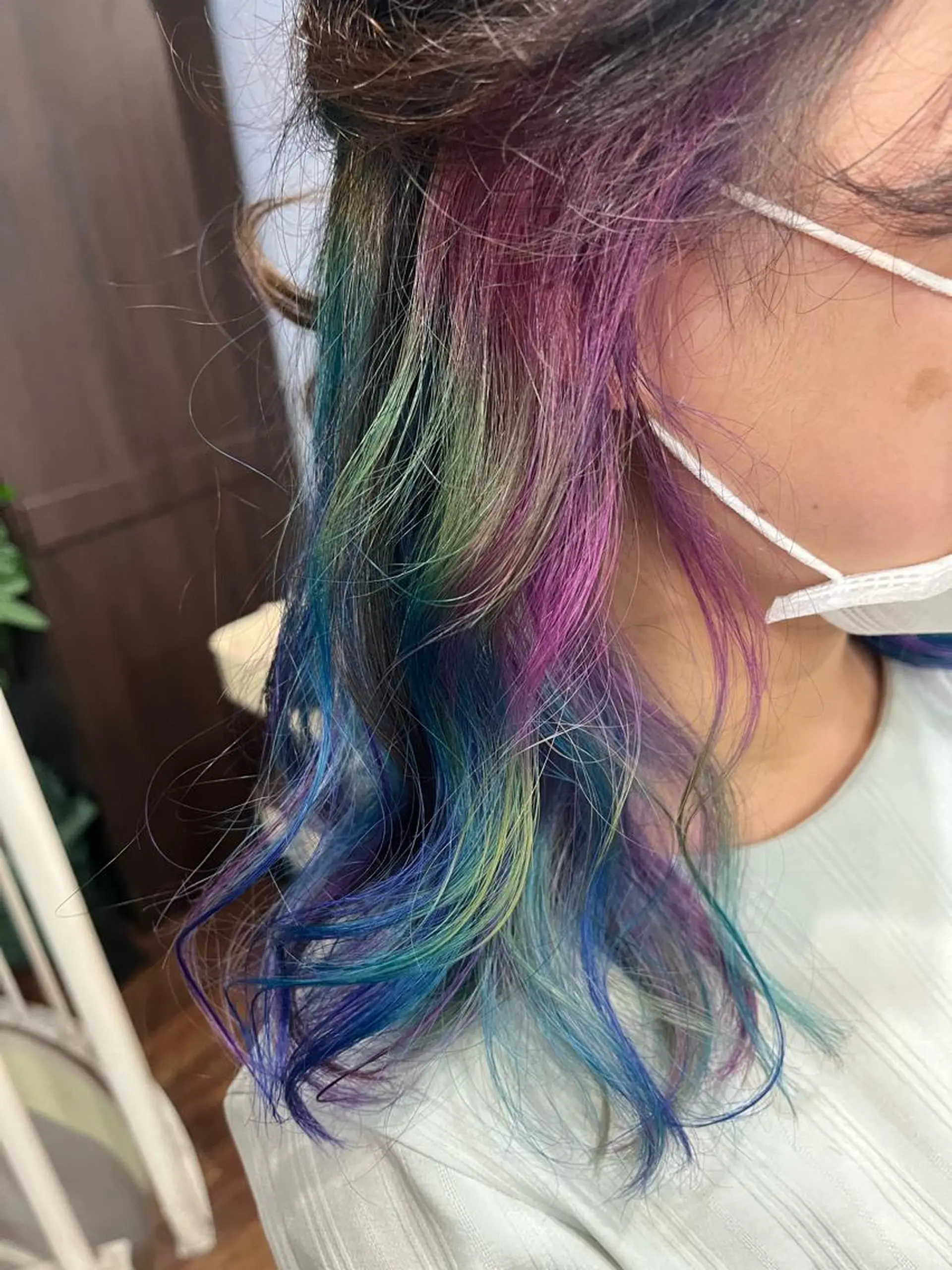 セミロング カラー ショートボブ アッシュ バレイヤージュ ミストバング ベージュカラー カット ヘアカラー トリートメント 原宿サロン代表 デザインカラー伊藤卓のヘアスタイル