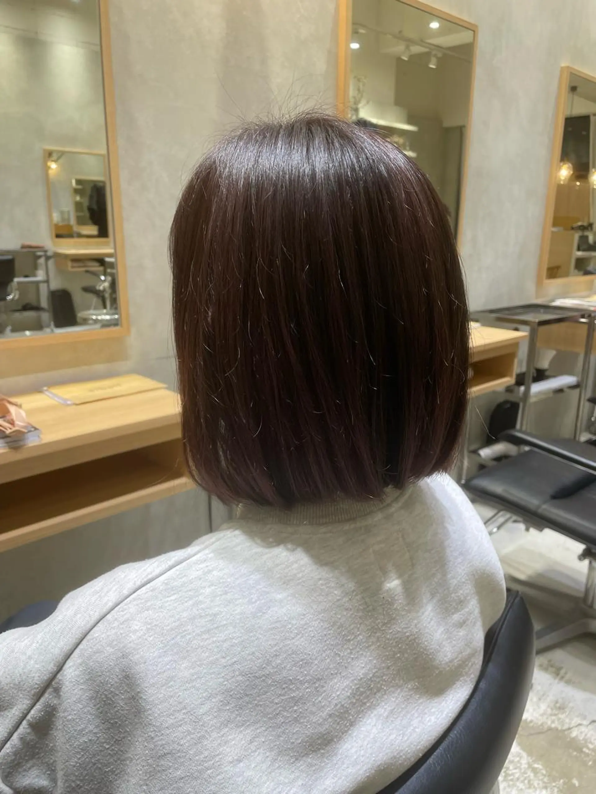 ミディアム カラー ラベンダーカラー カット ヘアカラー 吉田 宙生のヘアスタイル