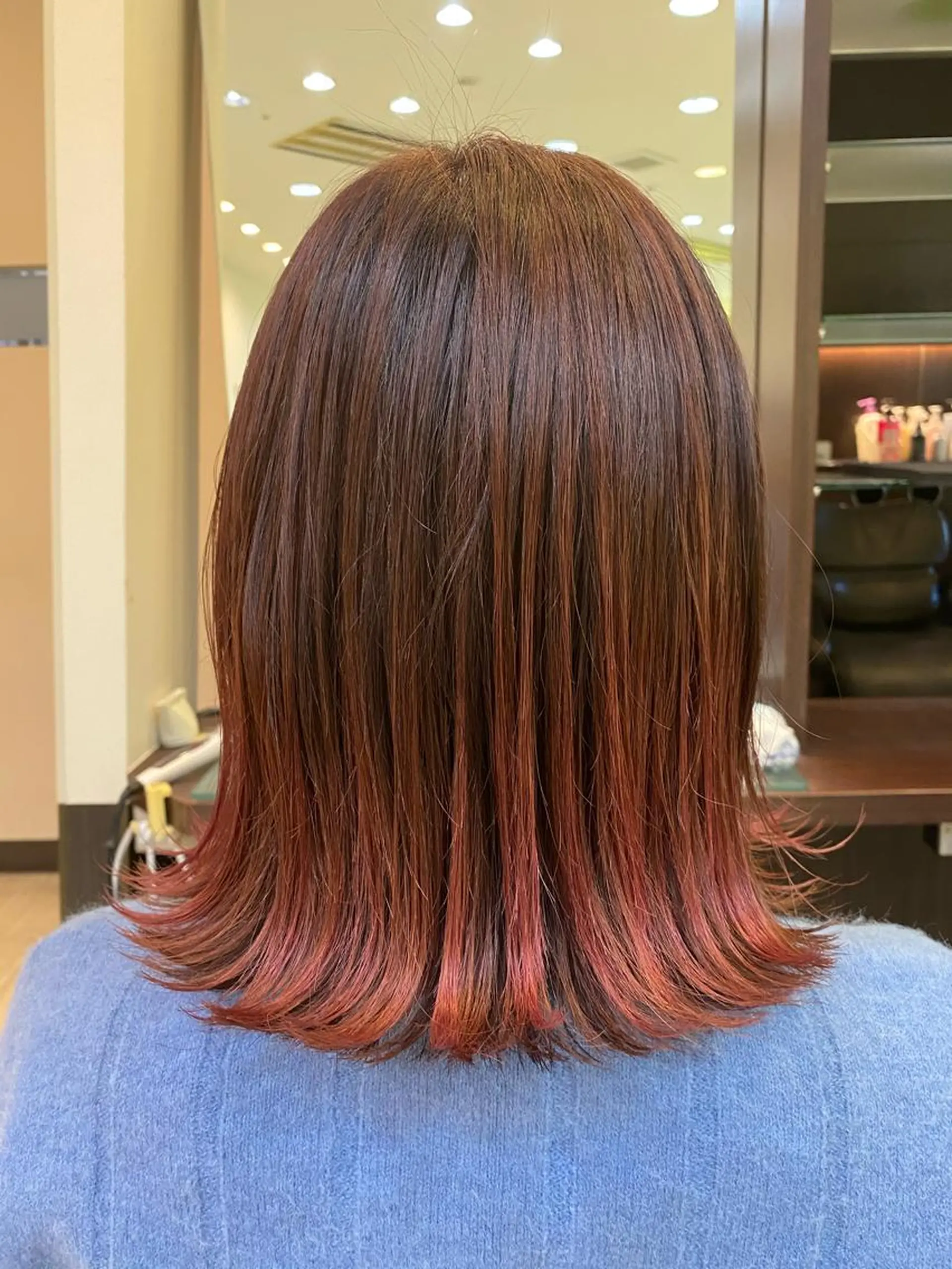 ショート カラー グラデーションカラー ピンクカラー wa daのヘアスタイル