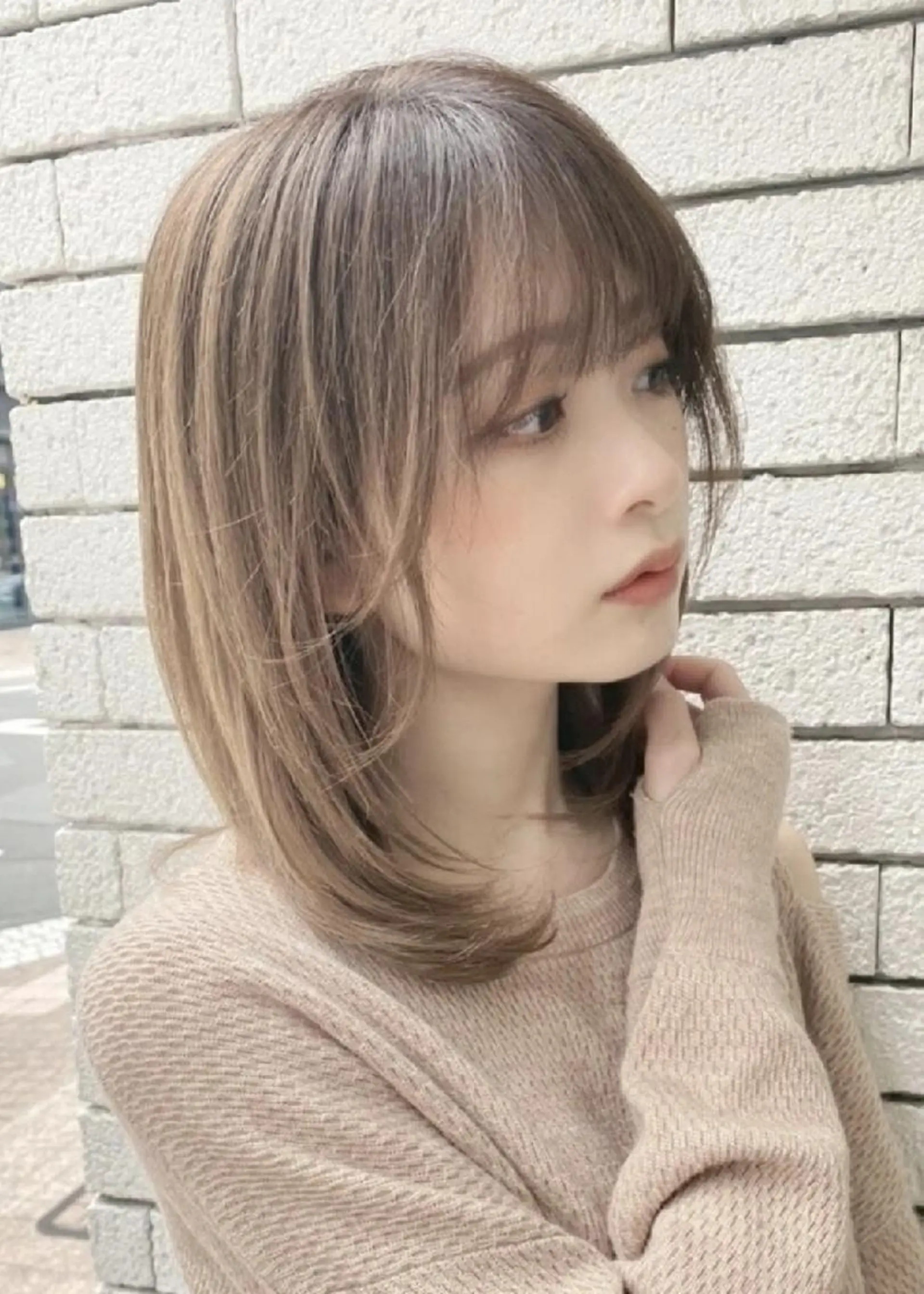 ミディアム アッシュ 縮毛矯正 カット ヘアカラー トリートメント 酸性縮毛矯正の達人 髪質改善【美冴】のヘアスタイル