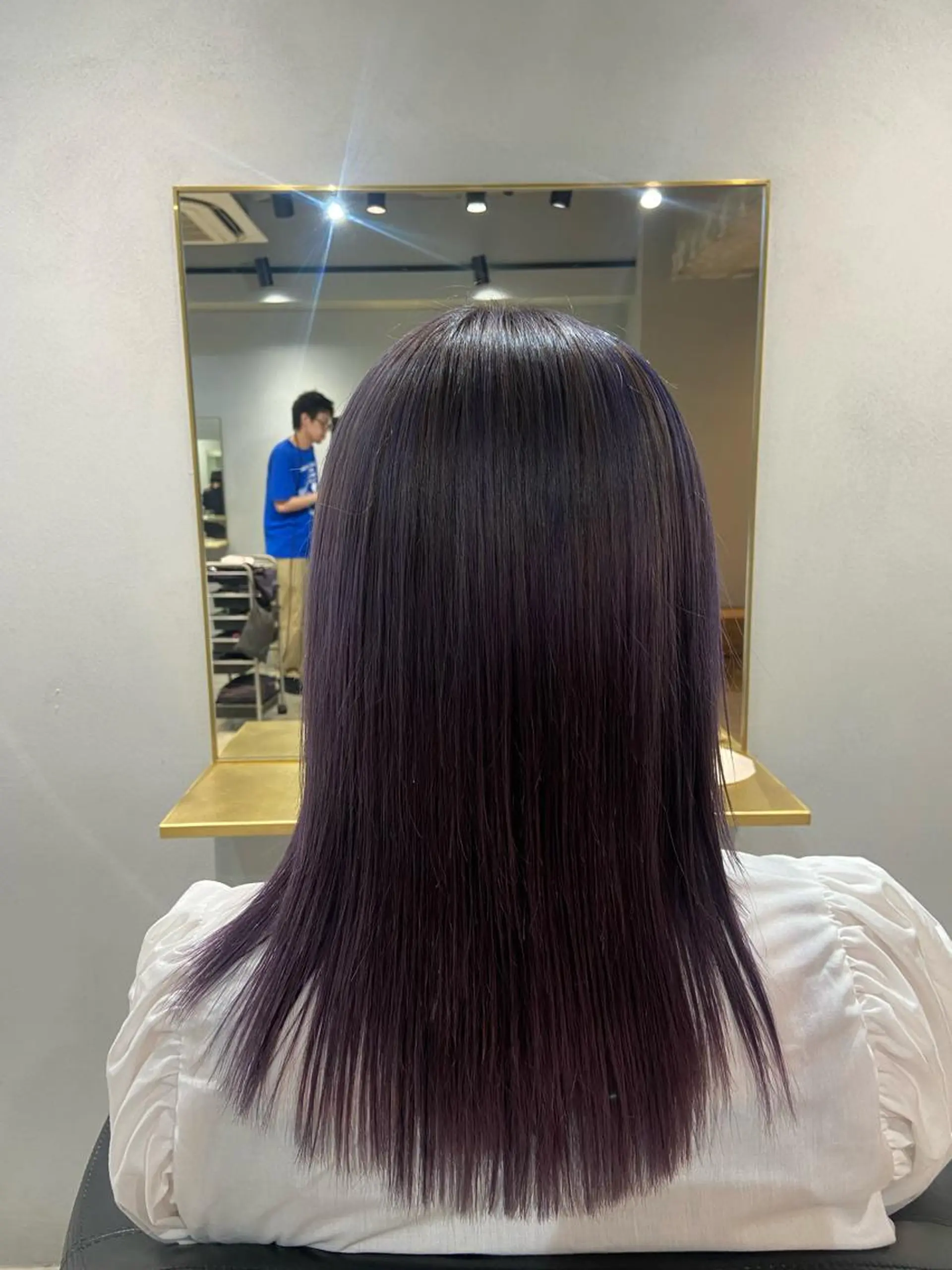 カラー ブリーチ グレージュ ラベンダーカラー ラベンダーグレージュ ラベンダーグレー 【arc】 佐藤未希穂/ボブのヘアスタイル