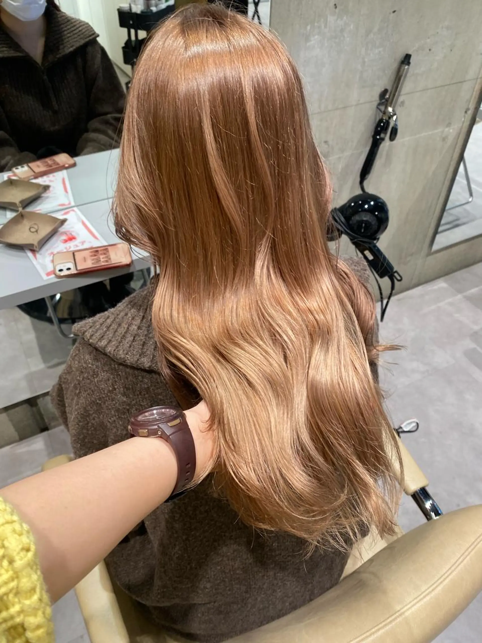 セミロング カット ヘアカラー すぎもと さき⚡️ 朝ラク・*パーマのヘアスタイル