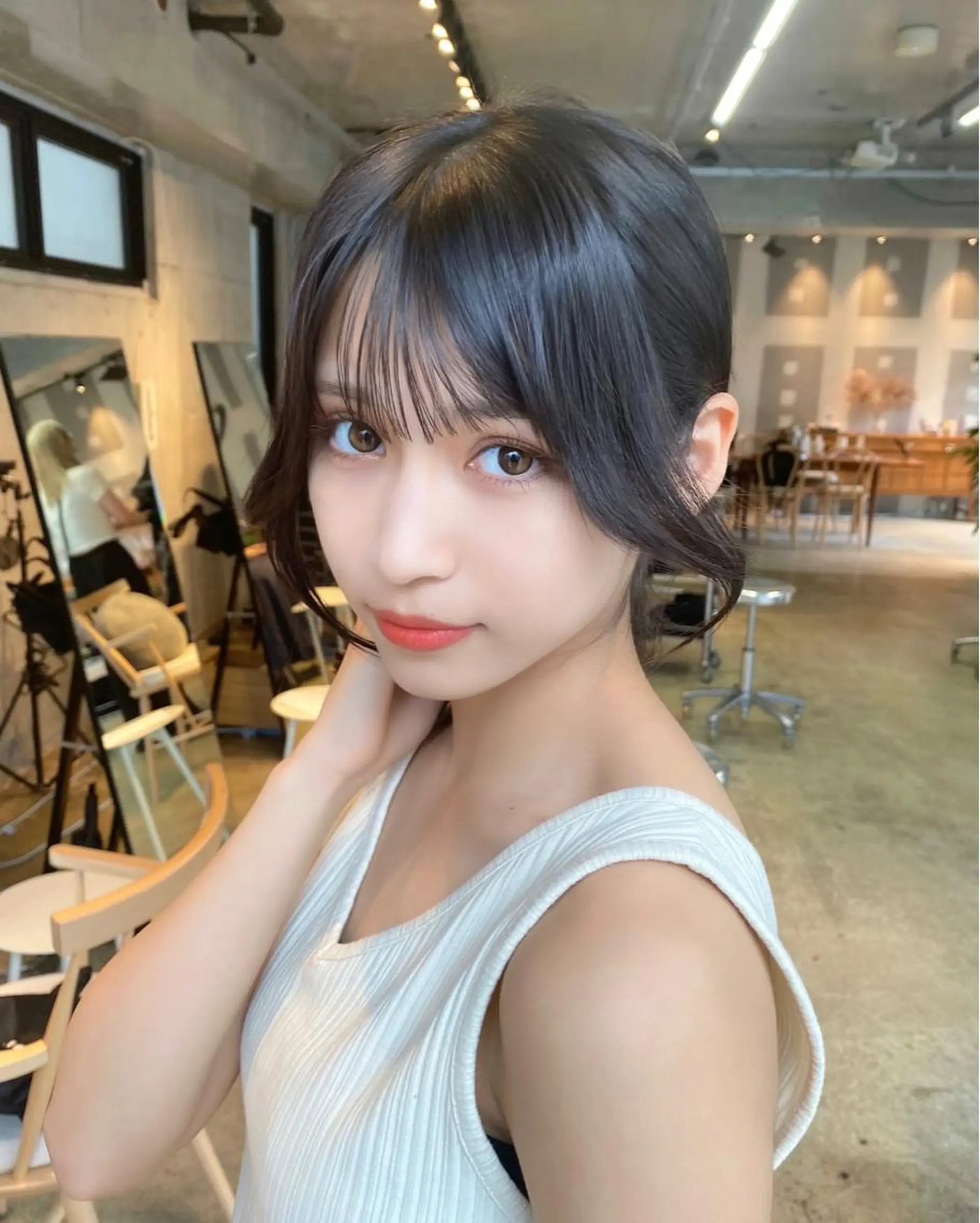 ロング カット 縮毛矯正 トリートメント SALOWIN原宿AROA店所属・顔まわり神カット✂︎ 齋藤雄大【表参道】のヘアスタイル