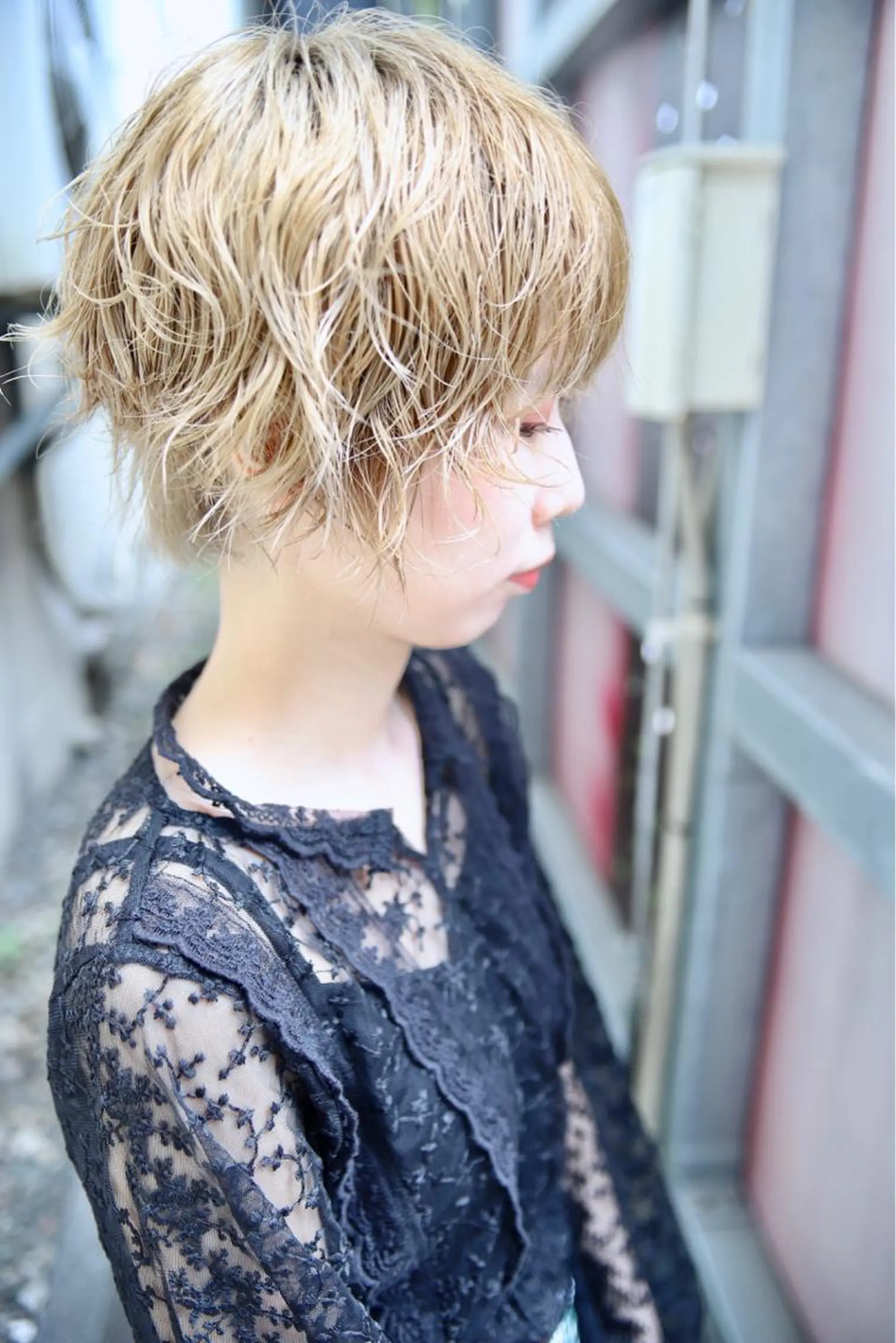 ショート パーマ カット パーマ トリートメント corr所属・🍎🎁鈴木翔大 Englishokのヘアスタイル