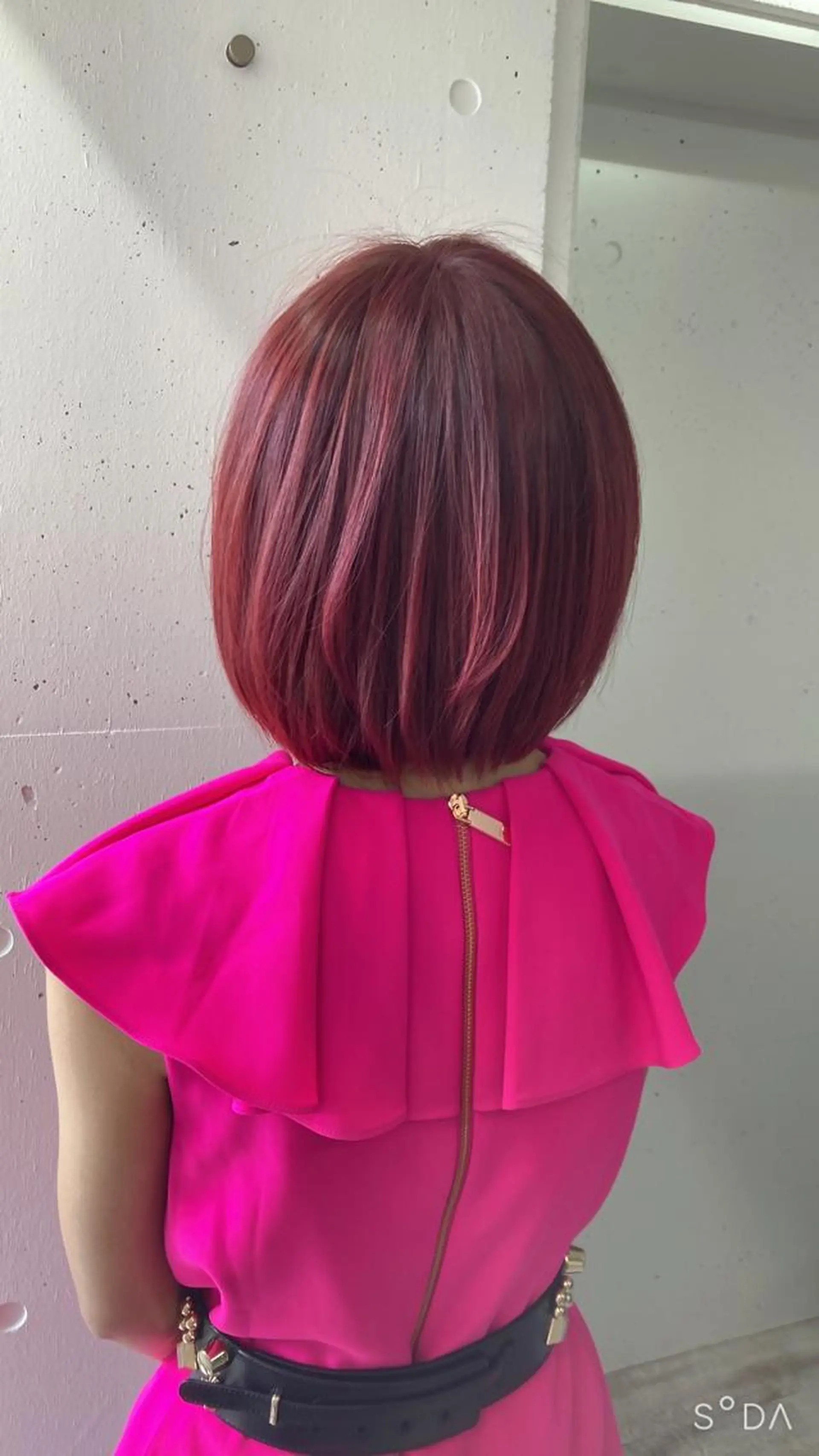 ショート カラー ピンクカラー カット ヘアカラー ミルミー美容室所属・🦄💒💓齎藤 七海子🦄💒💓のマツエク・マツパデザイン