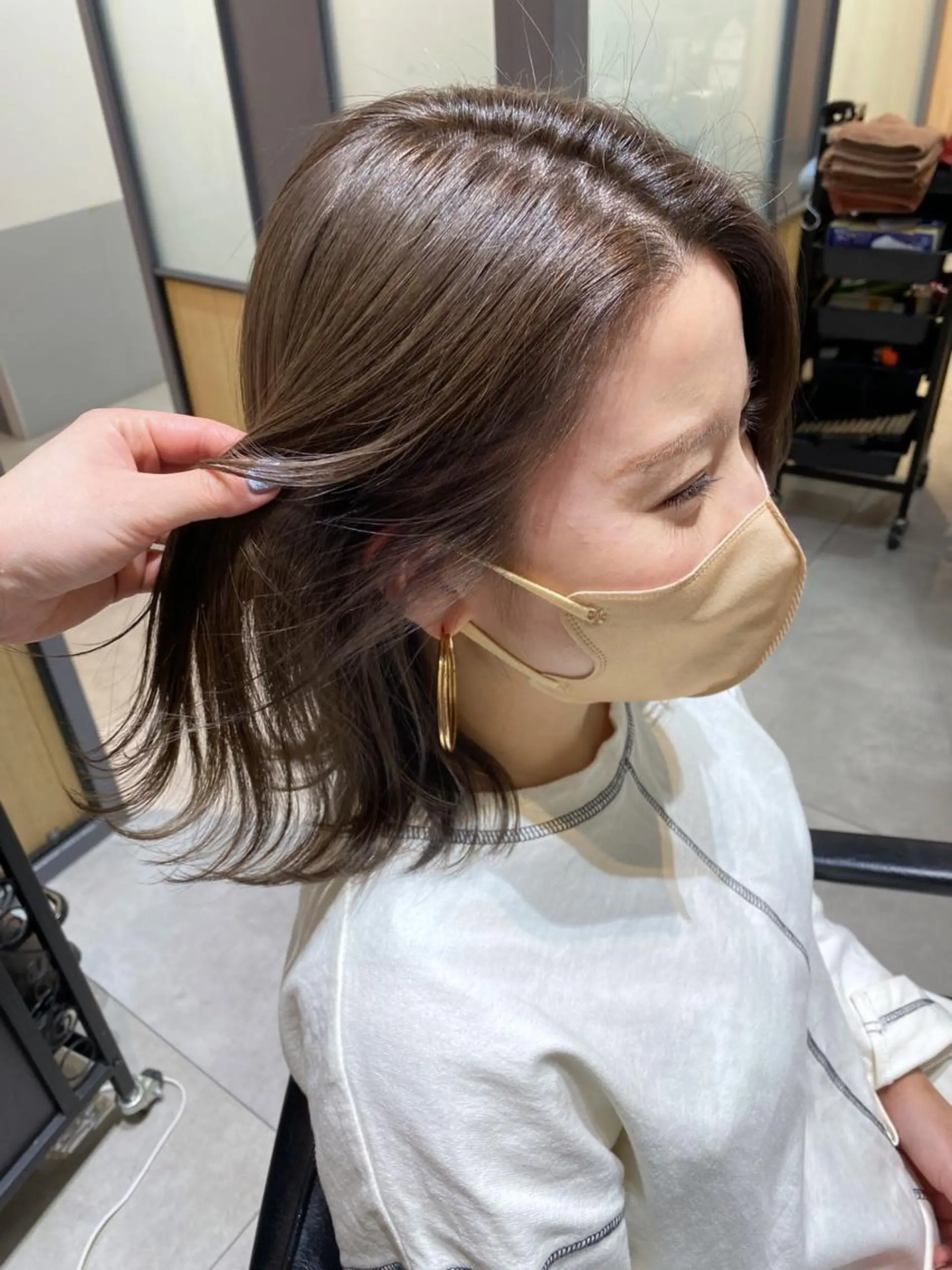 ミディアム カラー ヘアアレンジ ヘアカラー 畑中 愛梨のヘアスタイル