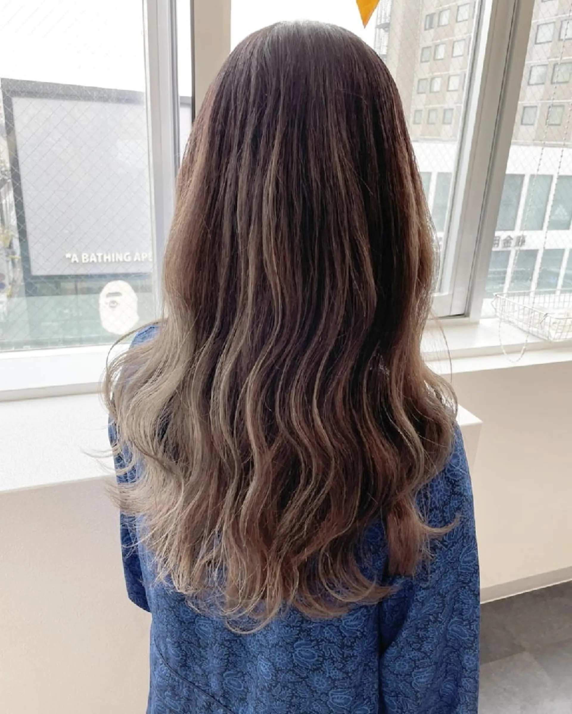 ロング カラー バレイヤージュ レイヤーカット JIL BLAN 京都所属・RU RIのヘアスタイル