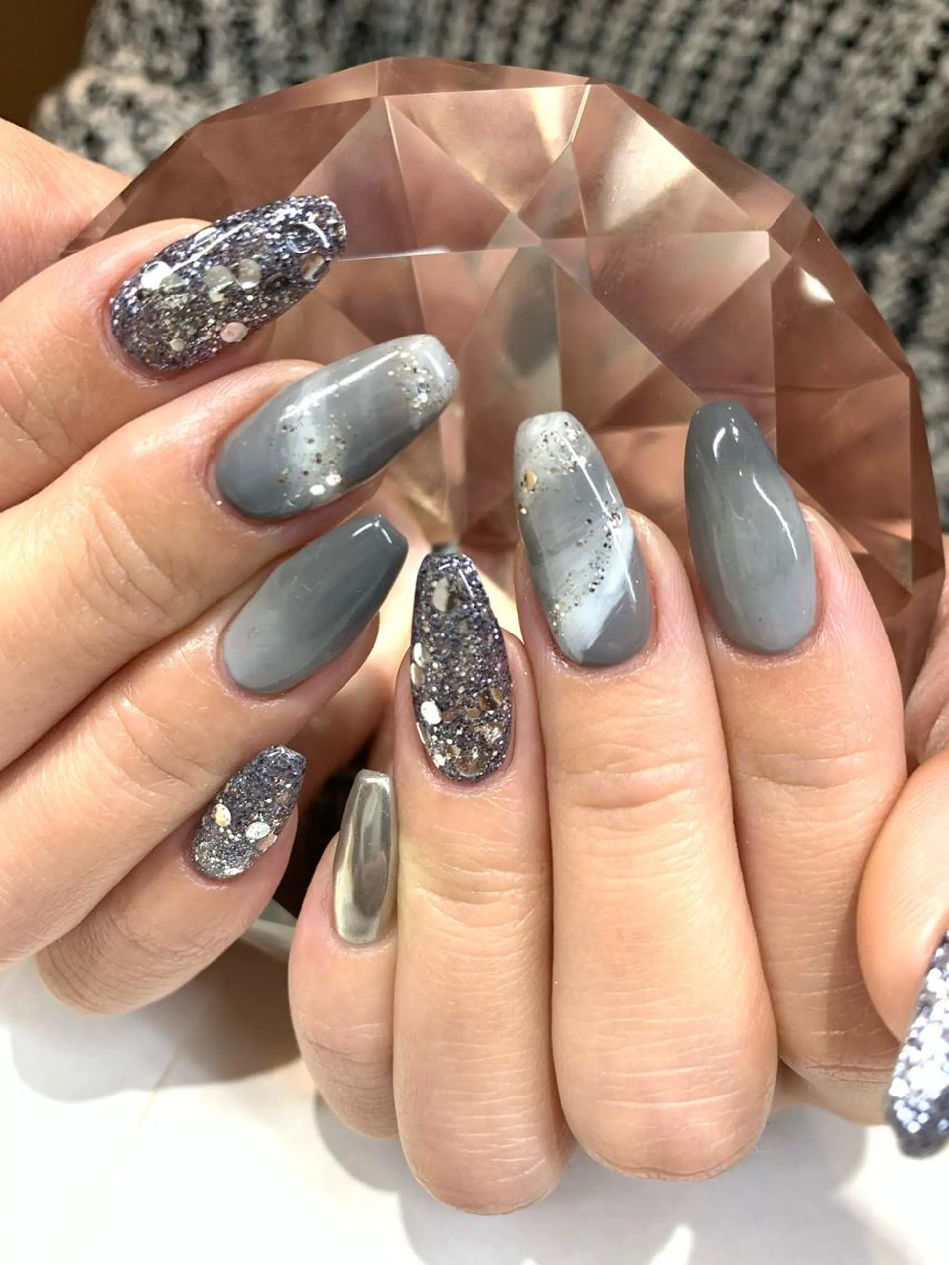 ロング ハンドネイル glow_ nailのネイルデザイン