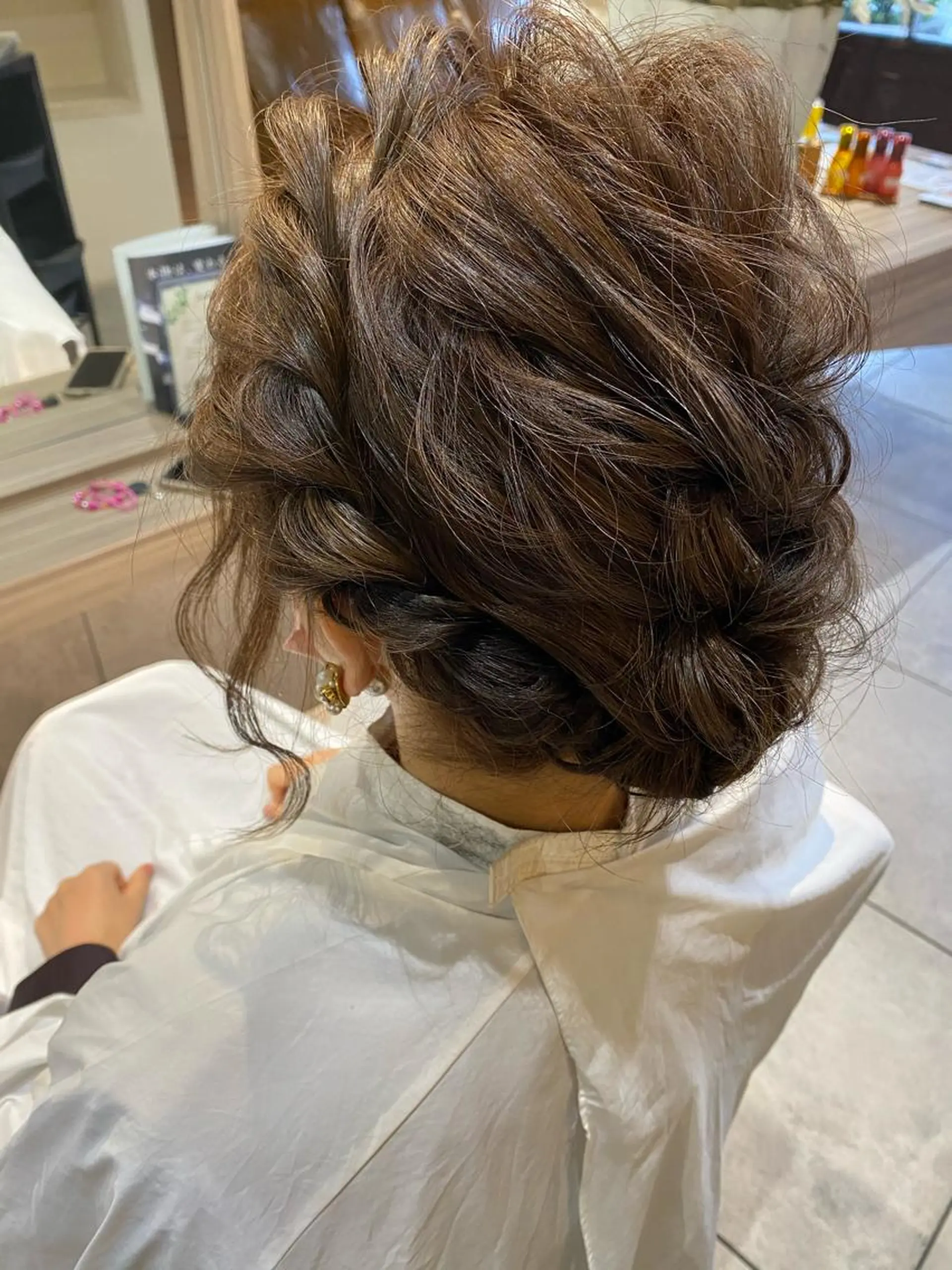 ショート ヘアアレンジ ボブ ヘアセット 川越 輝梨奈のヘアスタイル