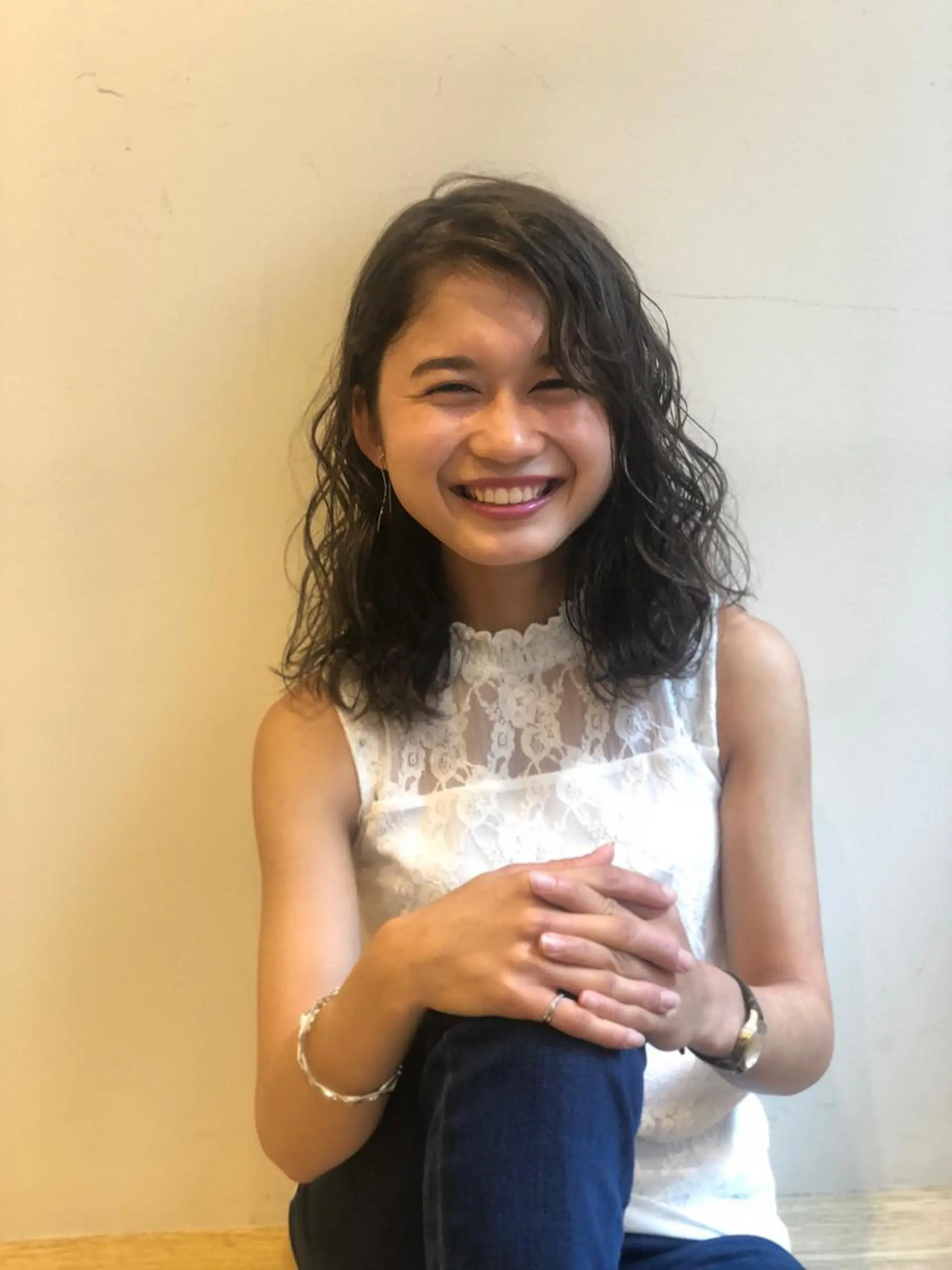 ミディアム 外国人風カラー ヘアカラー トリートメント ⭐️店長　藤野 正博⭐️のヘアスタイル