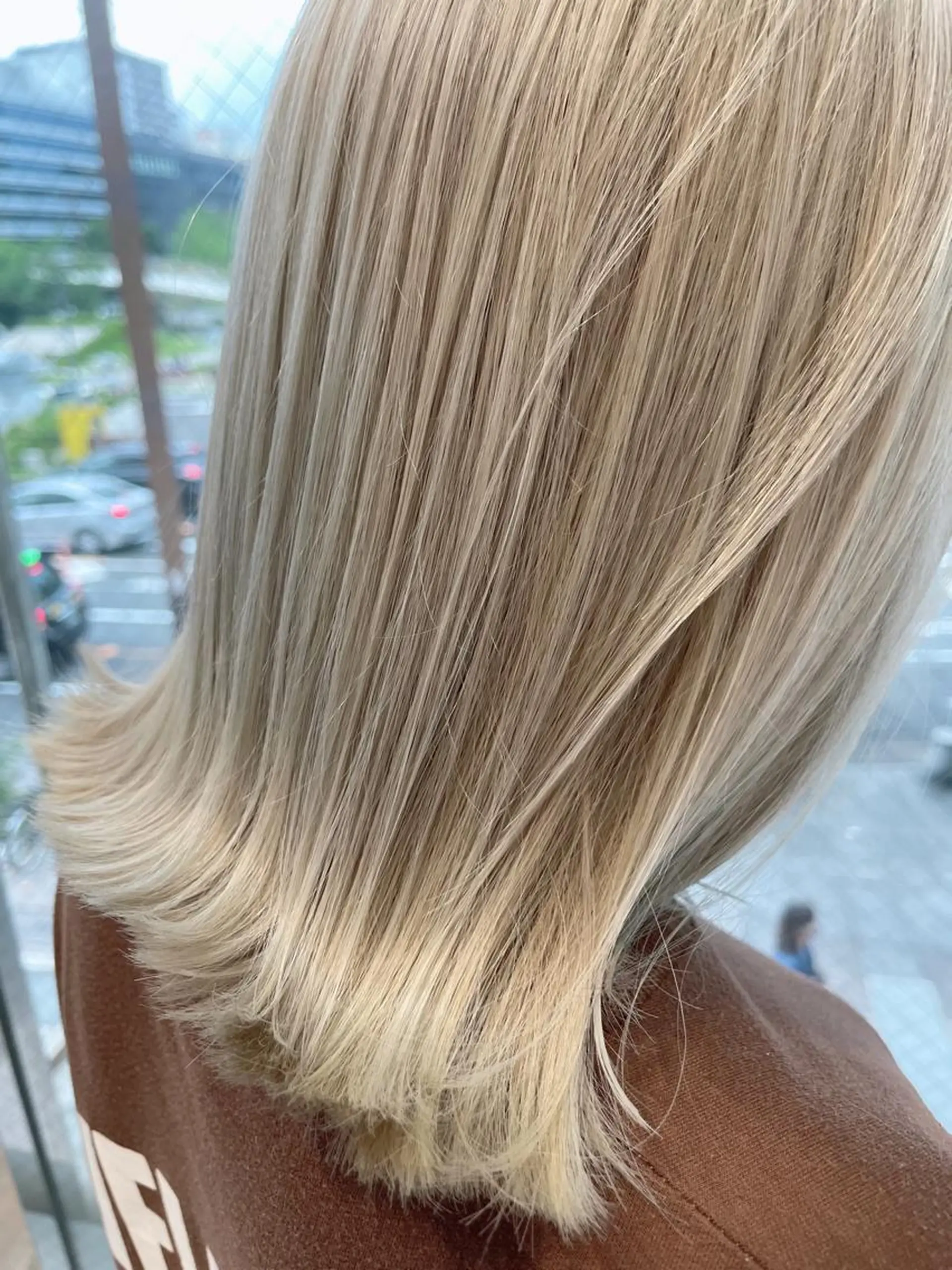 ミディアム ミディアムパーマ ボブ ハイライト 髪質改善 韓国風ヘア BRIDGE HAIR所属・BRIDGE あきらのヘアスタイル