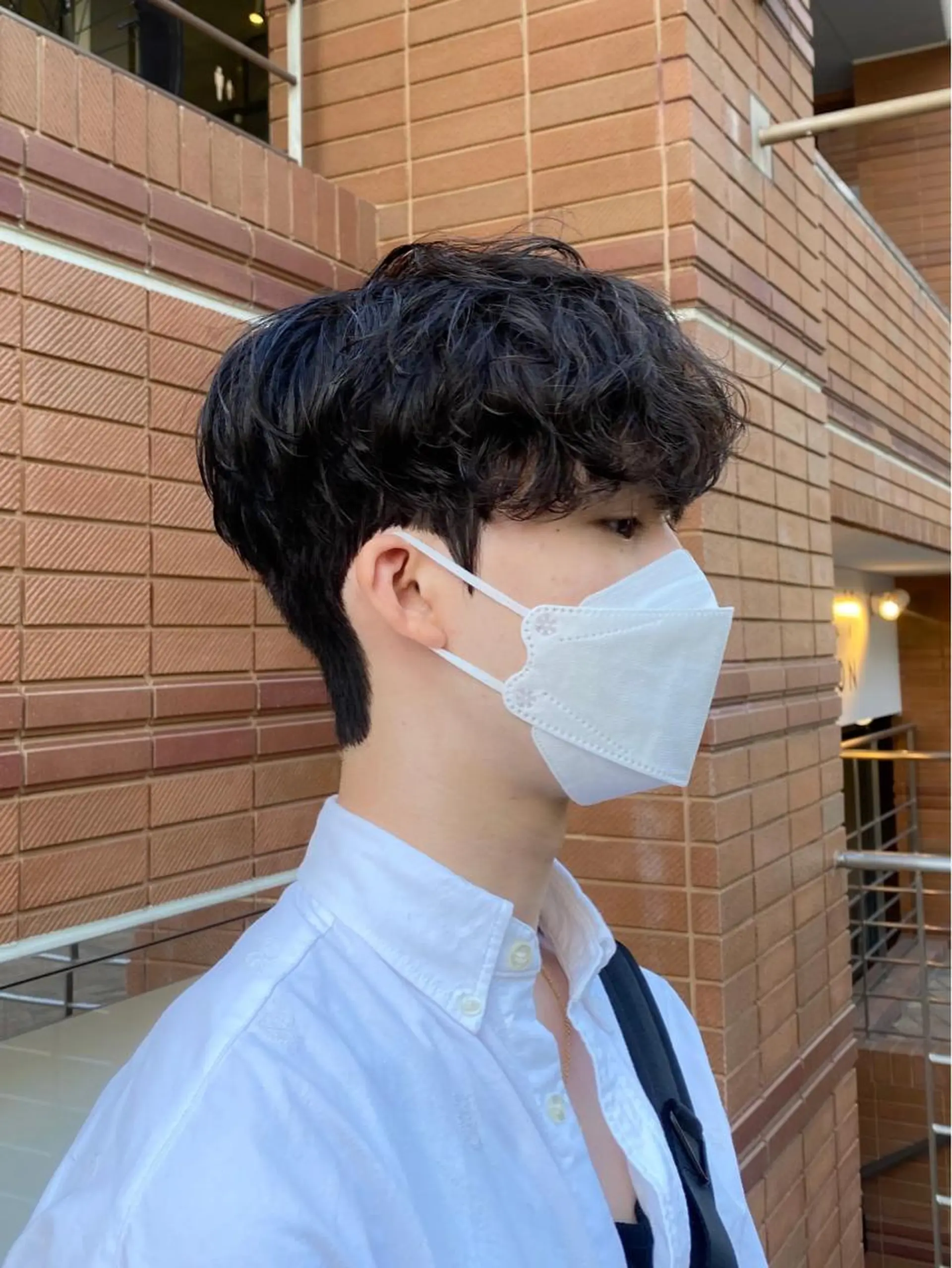 ショート パーマ メンズ ダウンパーマ メンズ韓国風 メンズパーマ 韓国風ヘア カット ヘアカラー パーマ トリートメント ヘッドスパ ヘアセット 韓国メンズヘア専門 RYO 表参道/原宿のヘアスタイル