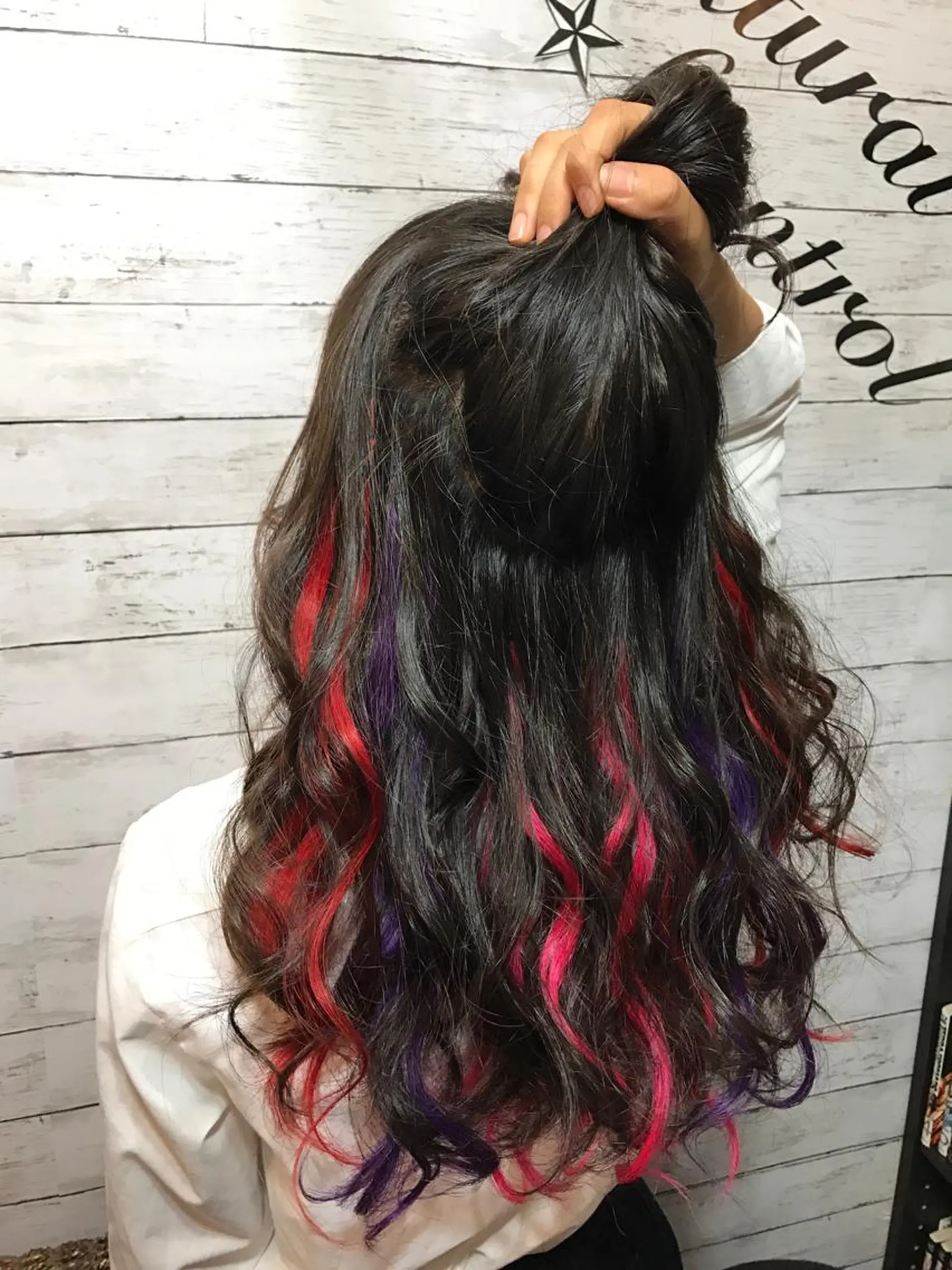 ロング カラー ピンクカラー レッドカラー バイオレットカラー エクステ エクステ ていねい技術No.1 🌈諏訪 健太のヘアスタイル