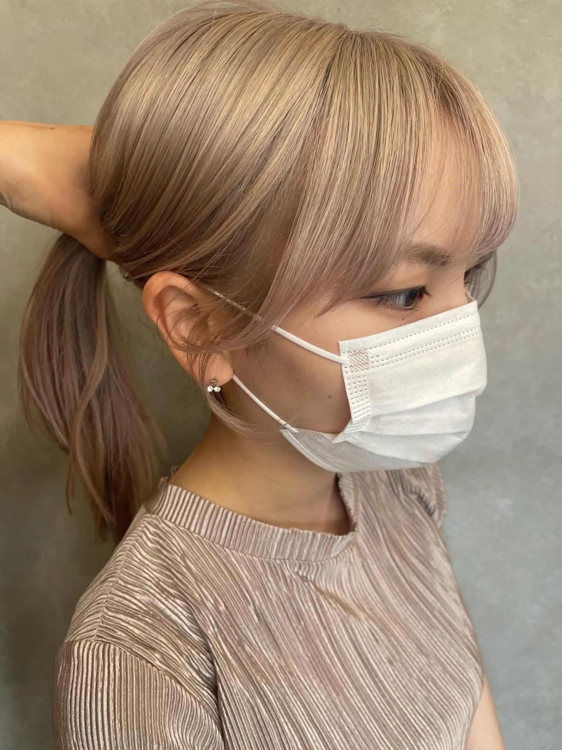 ロング カラー ベージュカラー ブリーチ ホワイトベージュ miyu🎀まつ毛 /耳つぼジュエリーのマツエク・マツパデザイン