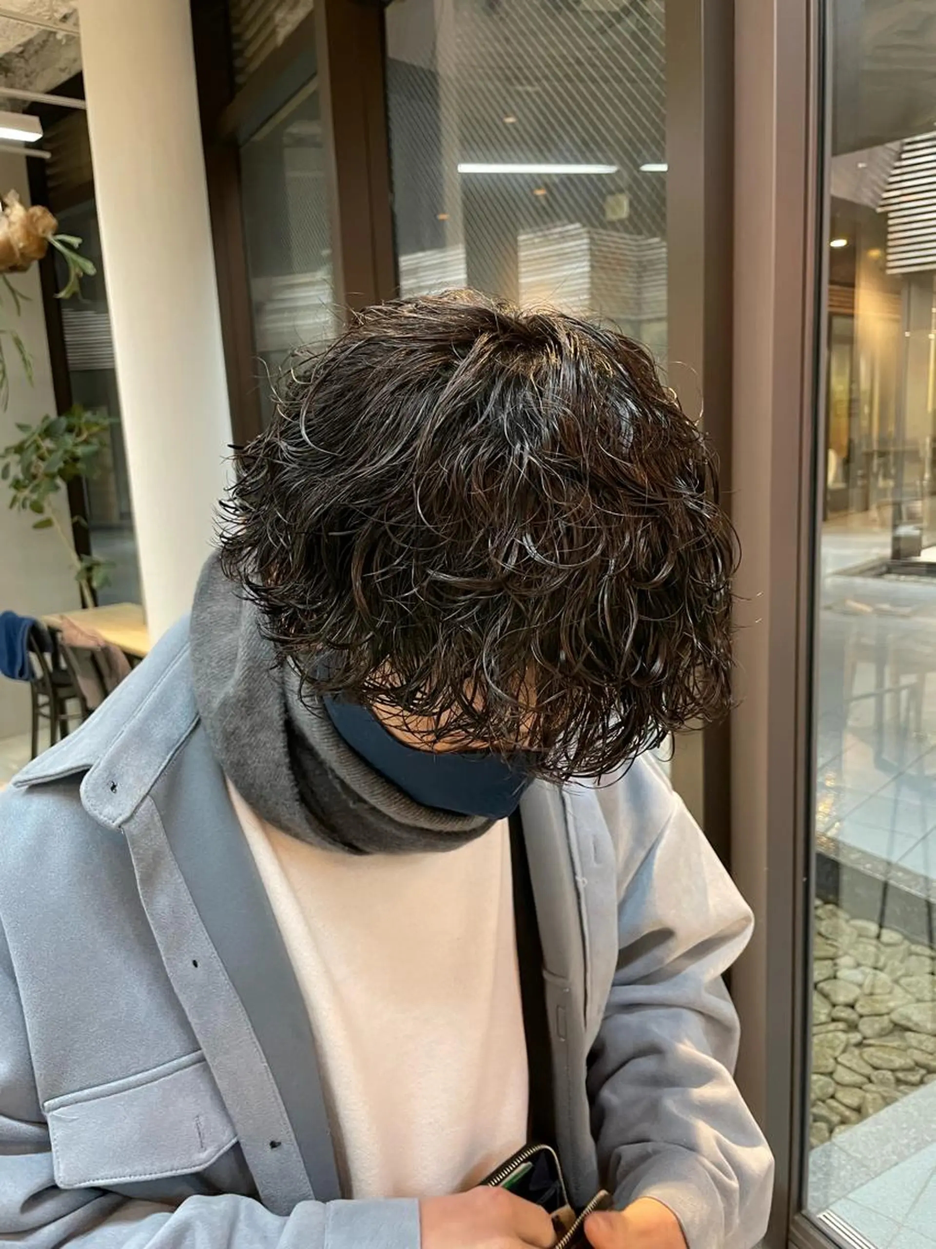 ショート パーマ メンズ メンズパーマ 波巻きパーマ スパイラルパーマ ボブ/ショート/ shinのヘアスタイル