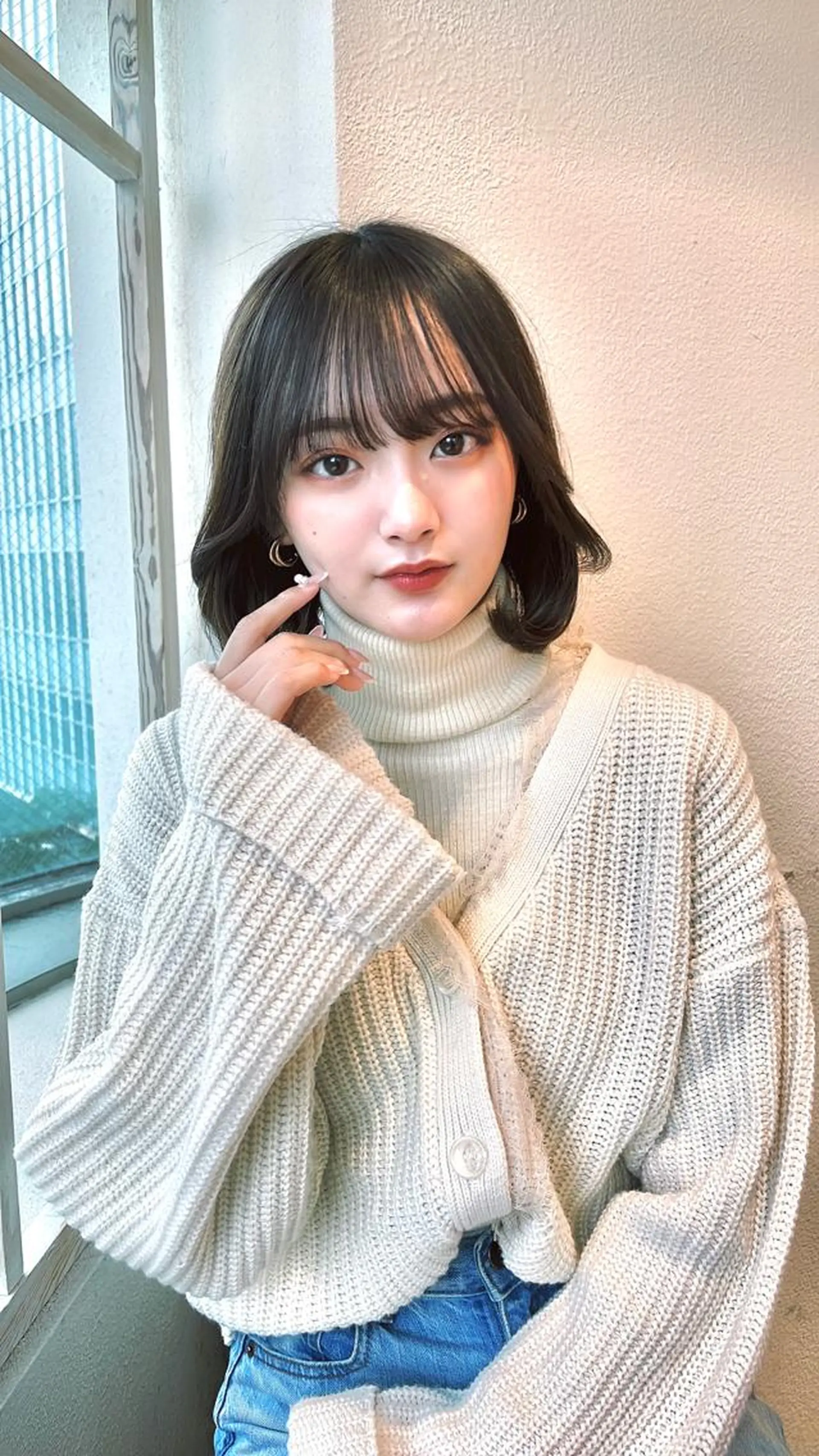 ミディアム ボブ くびれヘア 韓国風ヘア 市原 大翼のヘアスタイル