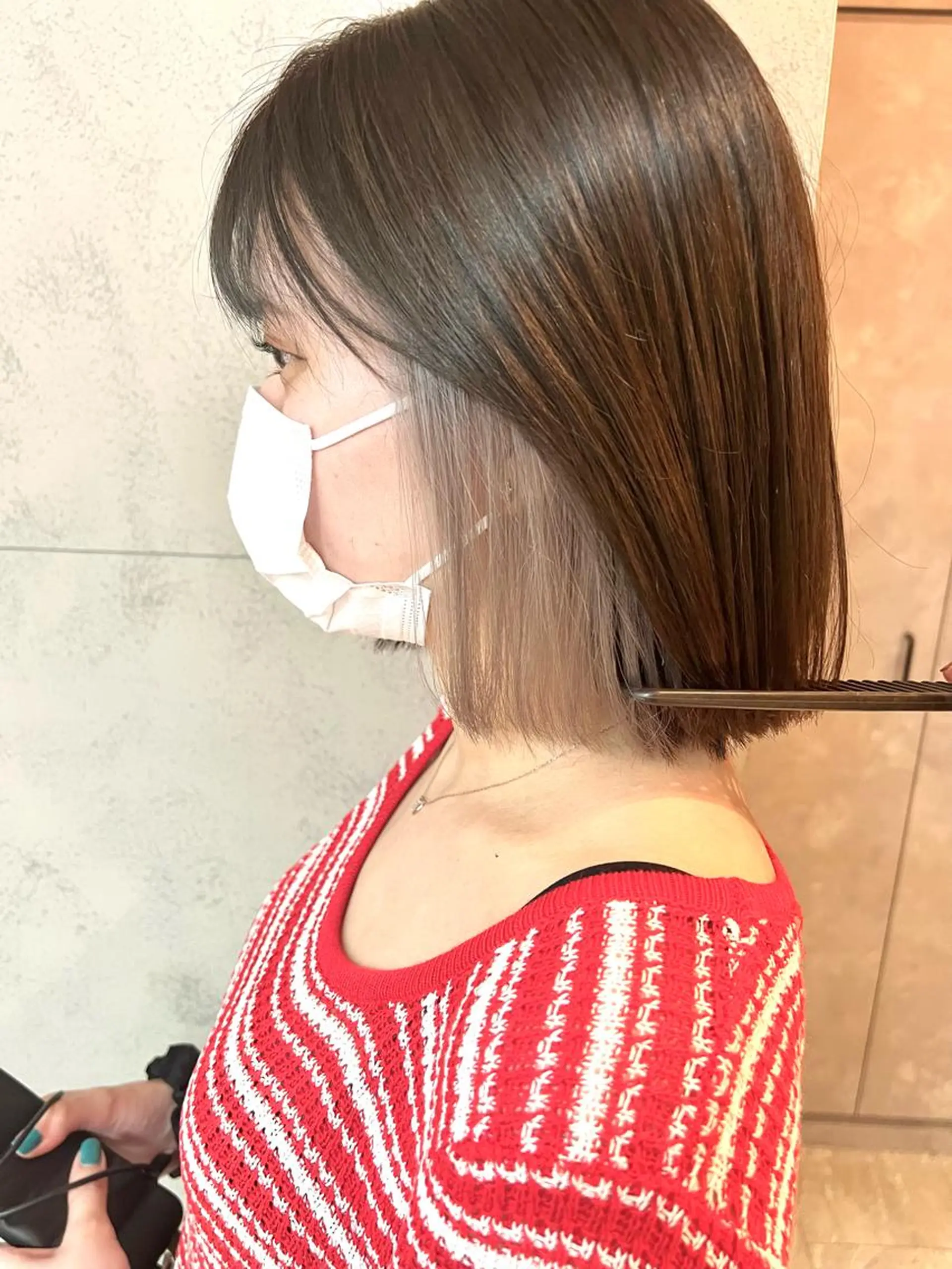 ミディアム カラー ヘアアレンジ ヘアカラー トリートメント ヘッドスパ ヘアセット 🌈インナーカラー ‘ショウマ’🌈のヘアスタイル