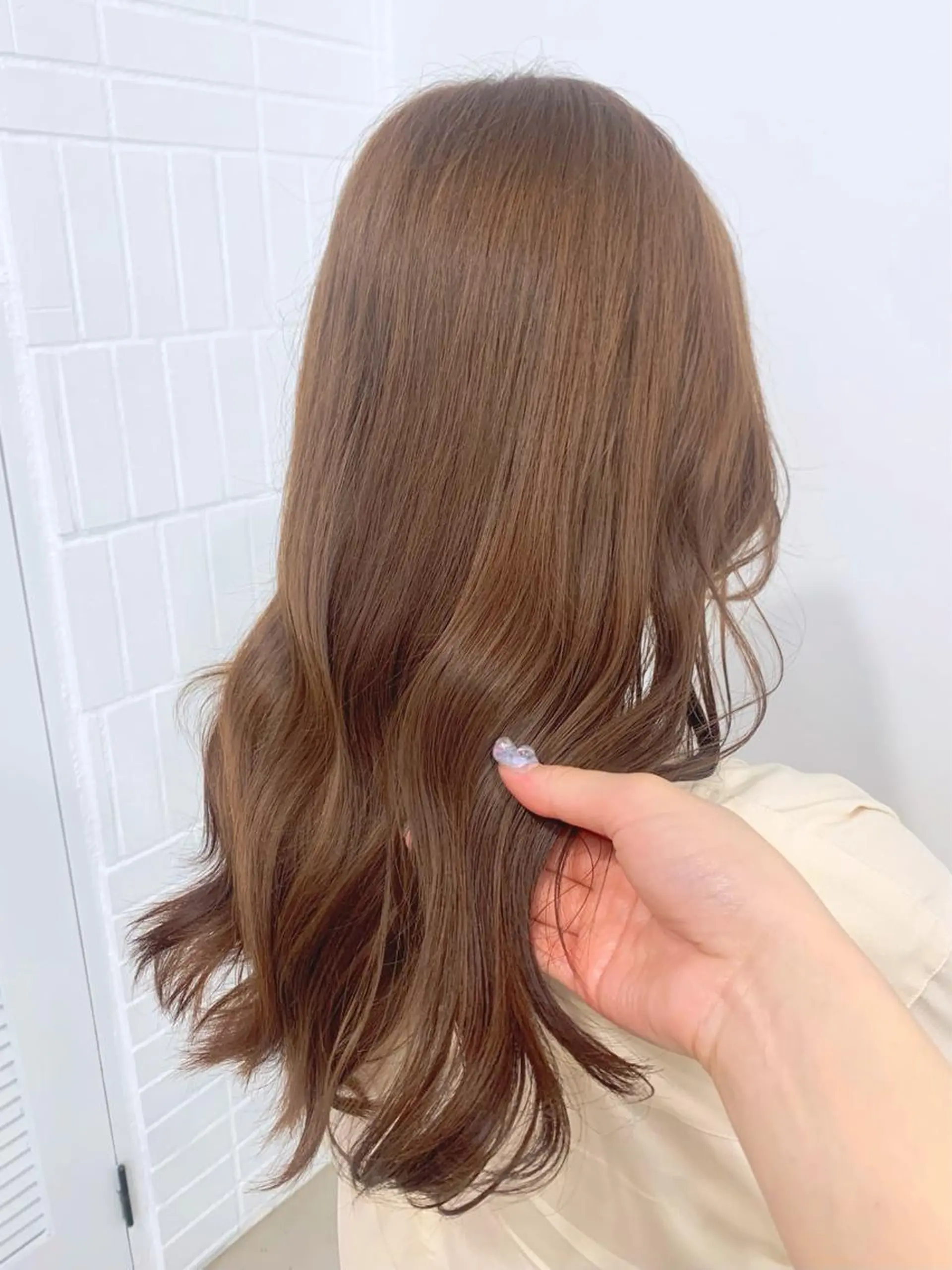 ミディアム カラー ヘアアレンジ ベージュカラー ヘアカラー 🍒暖色✖️レイヤー ／Haruna🍒のヘアスタイル