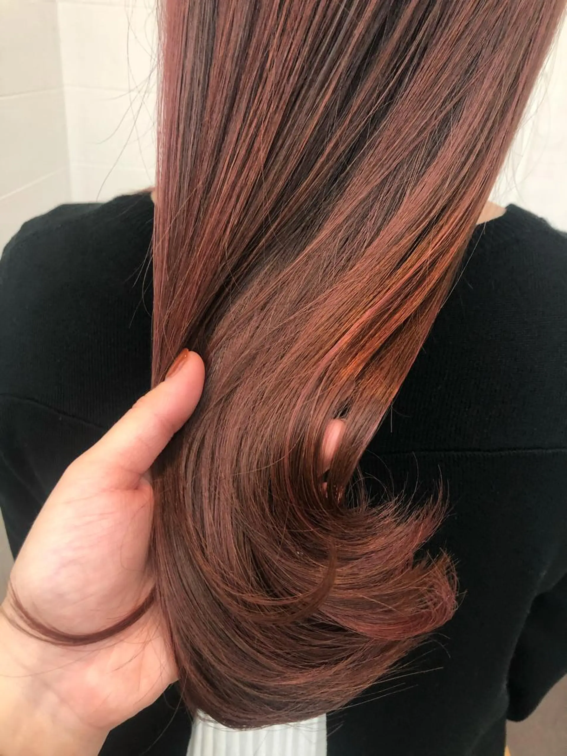 ロング カラー ヘアカラー トリートメント 前髪顔周り✂️店長 ❤️アマミヤ❤️のヘアスタイル