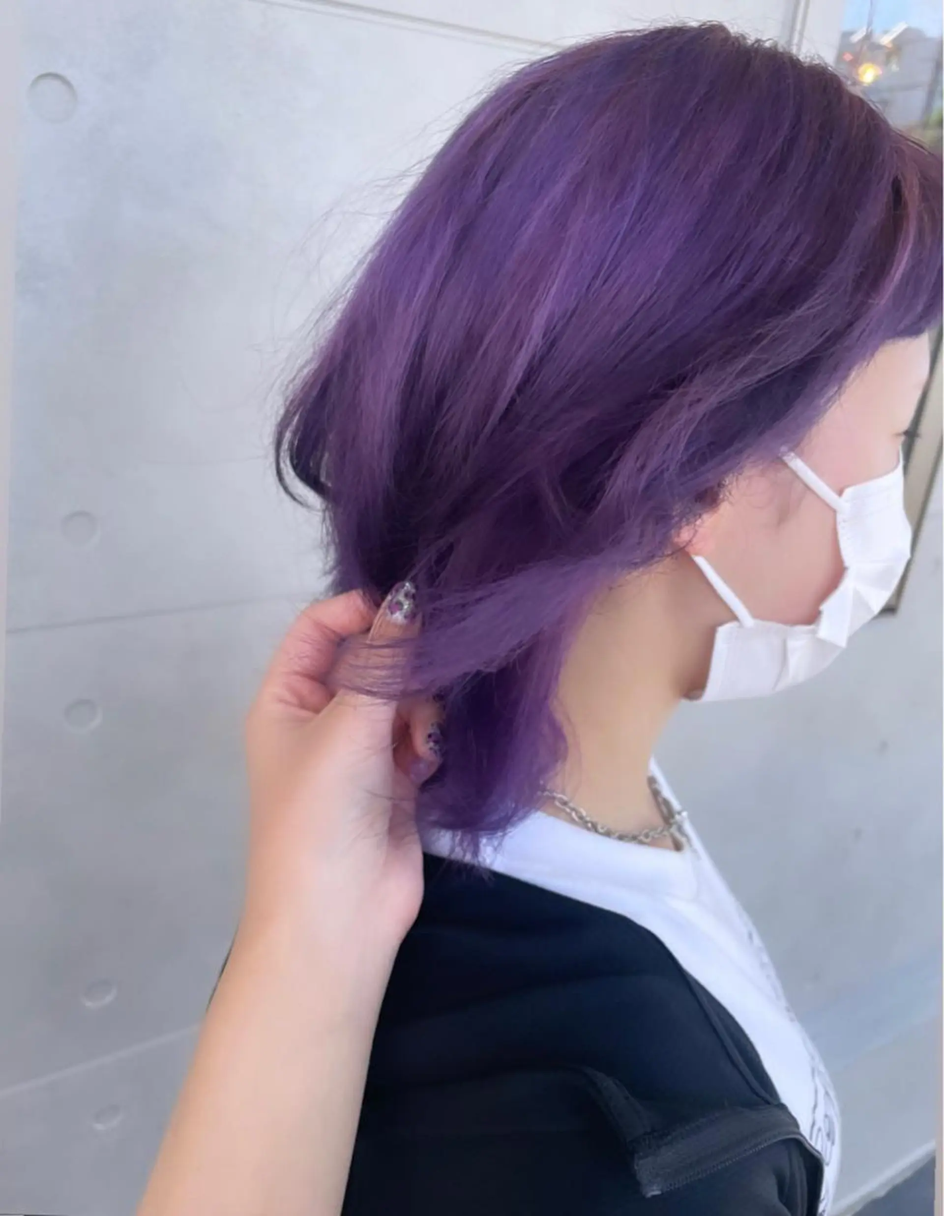 ミディアム カラー ヘアアレンジ ヘアカラー トリートメント like みやびのヘアスタイル