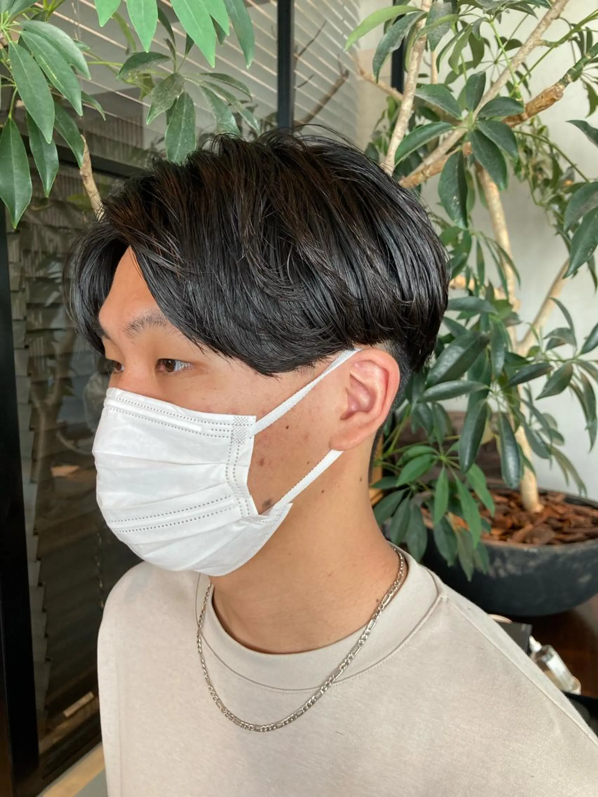 ショート パーマ メンズ センターパート カット パーマ トリートメント 波巻きスパイラルパー マ/シャドウパーマ駿のヘアスタイル