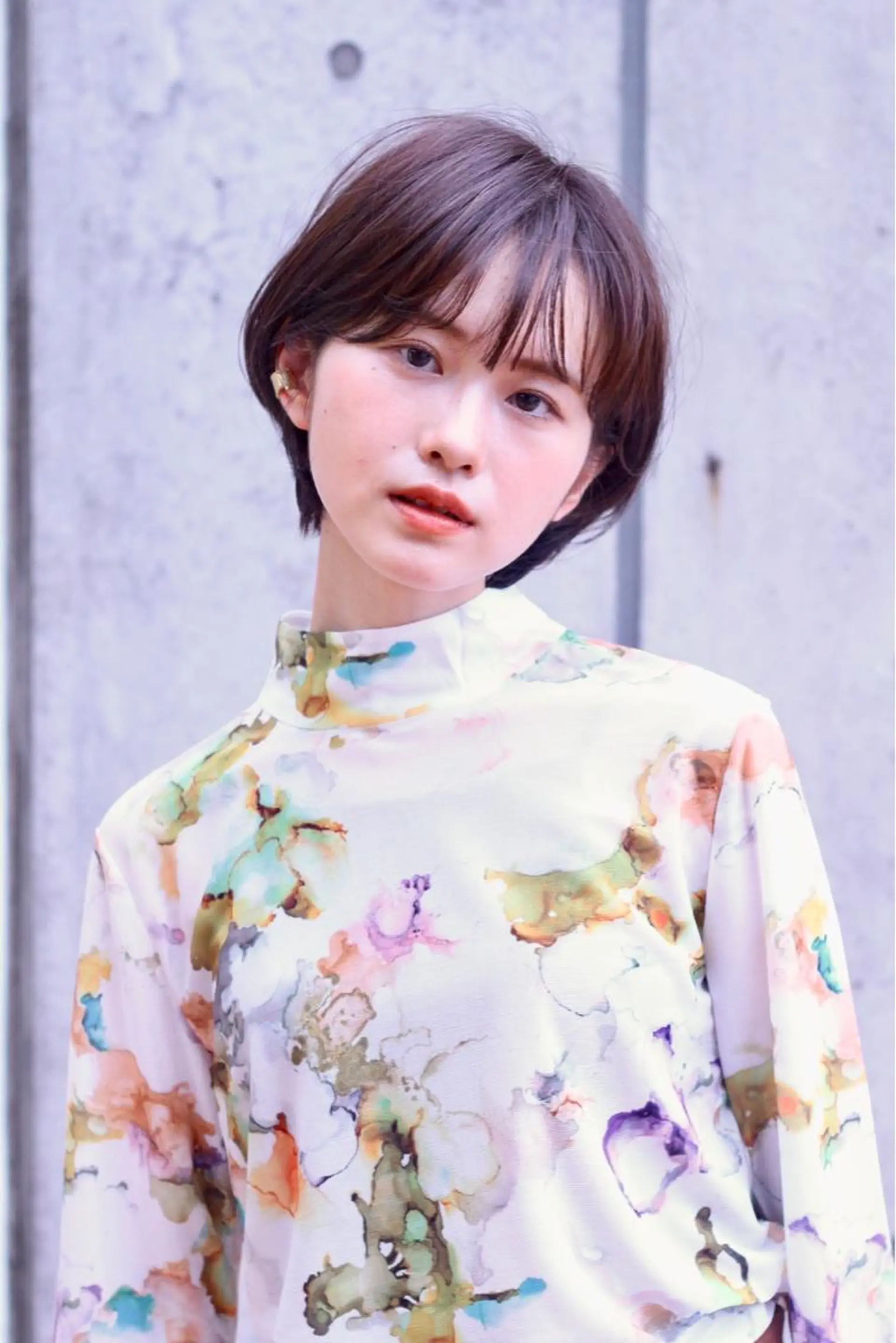 ショート カラー 透明感カラー グレージュ イルミナカラー オリーブグレージュ オリーブグレー カット 高木 麻知子のヘアスタイル