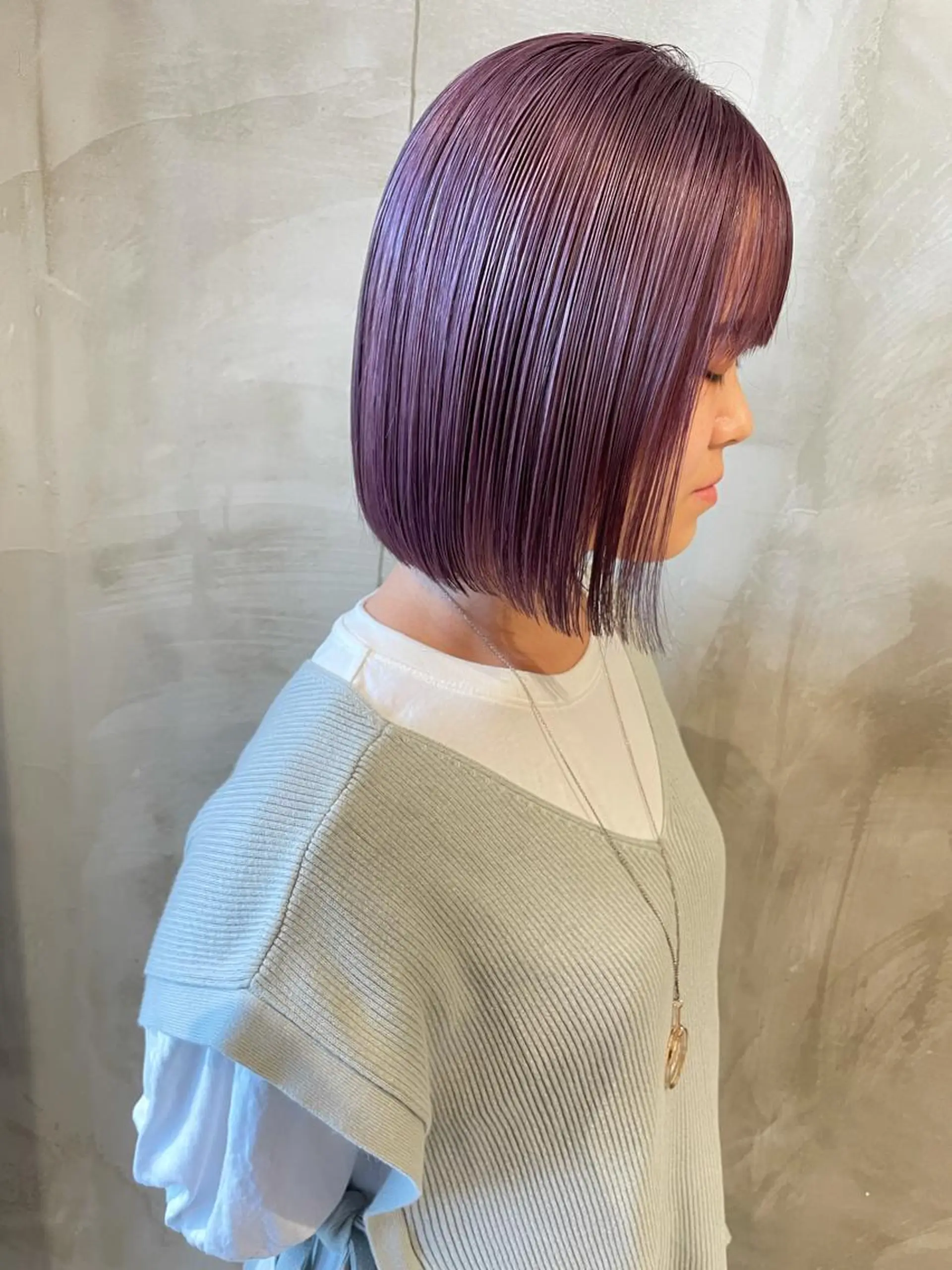 ミディアム カラー ill.所属・ill［イル］大須 ダブルカラー髪質改善のヘアスタイル