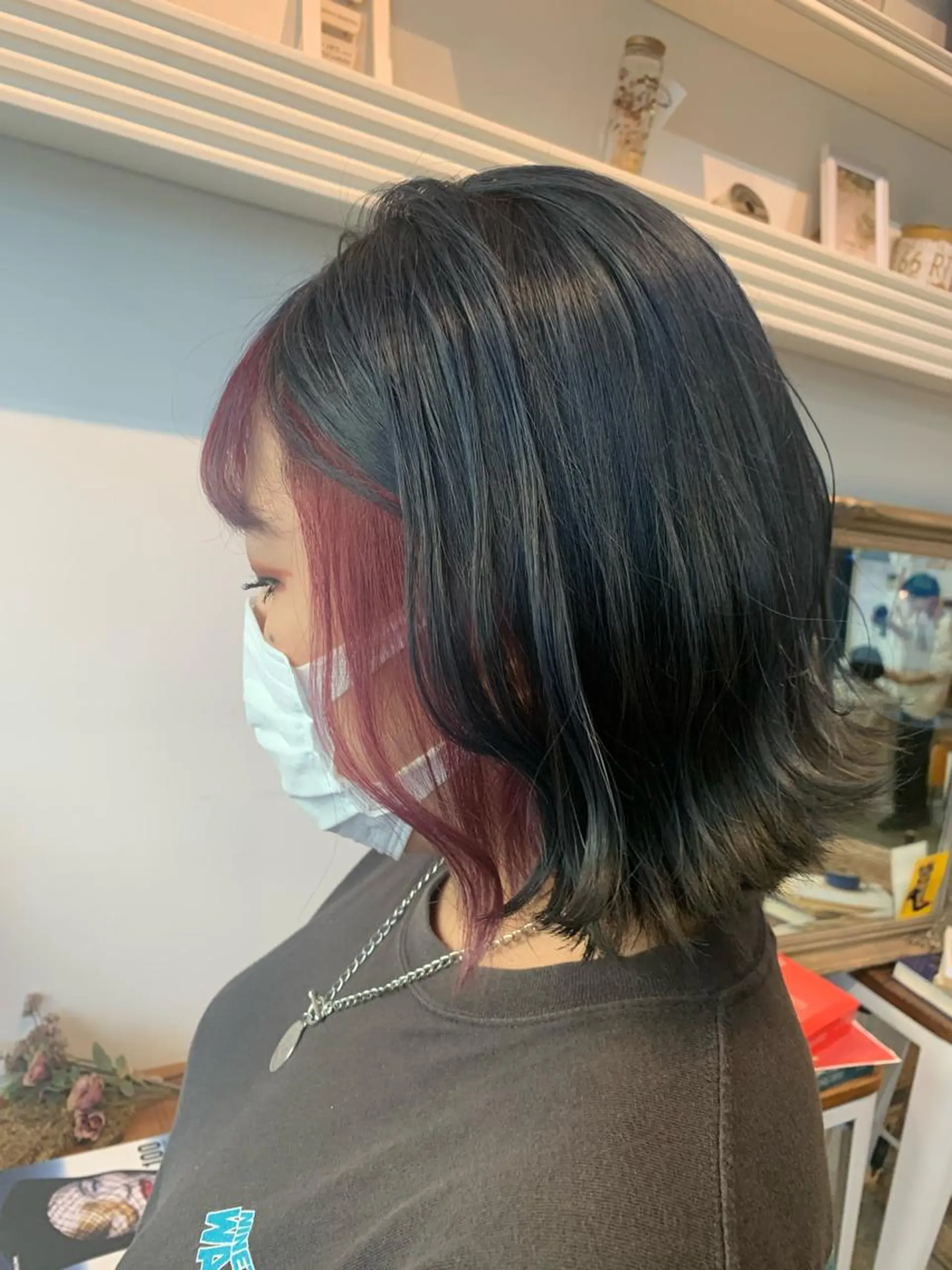 ミディアム ヘアカラー トリートメント ヘッドスパ ヘアセット 山口 竣也のヘアスタイル