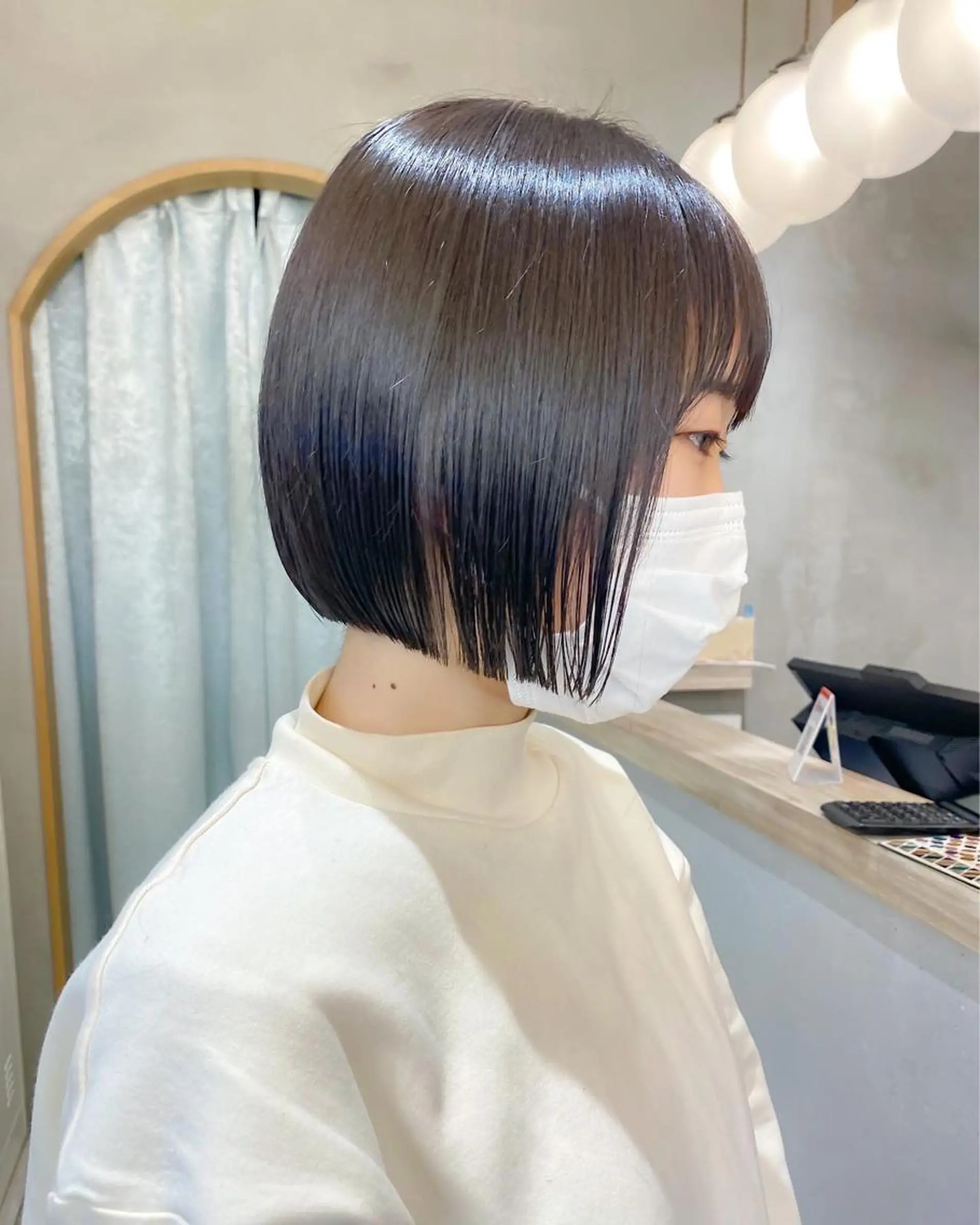 ミディアム カラー ボブ ♥️ボブ韓国風ヘア ♥️久保田夢美のヘアスタイル