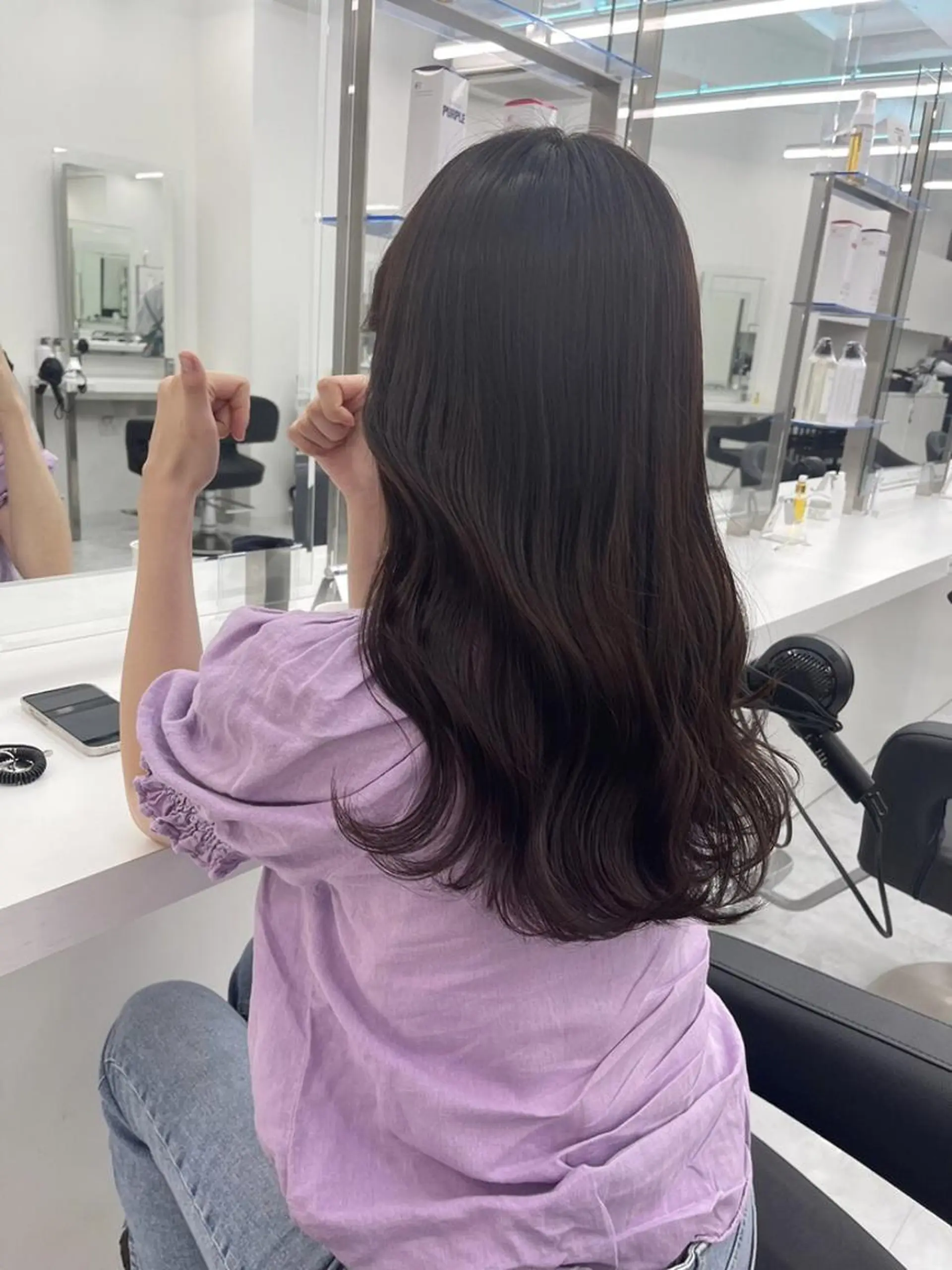 カラー 🇰🇷韓国っぽ 透明感🇰🇷胡海のヘアスタイル