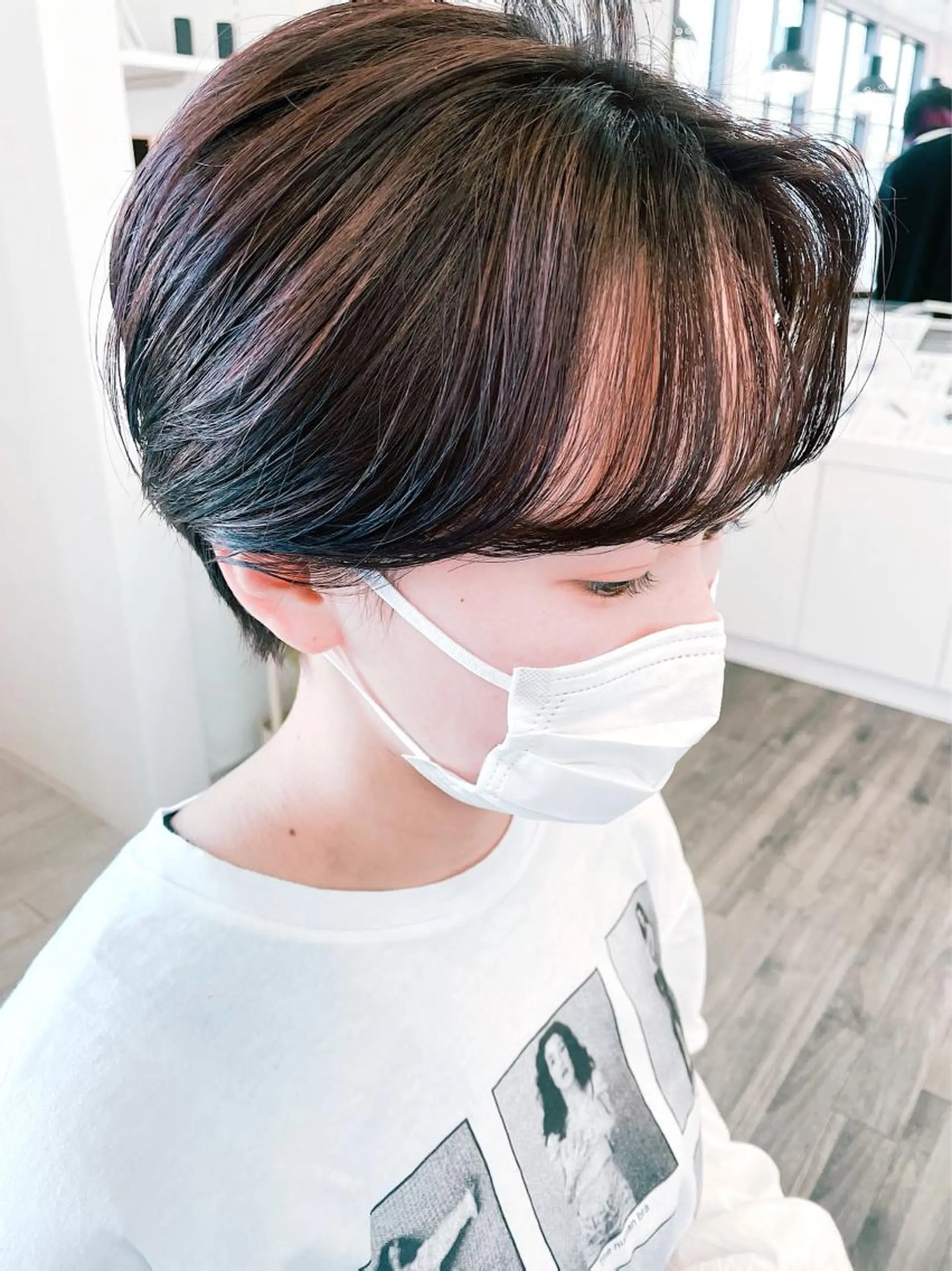 ショート カラー ヘアアレンジ saito (8/31まで在籍)のヘアスタイル