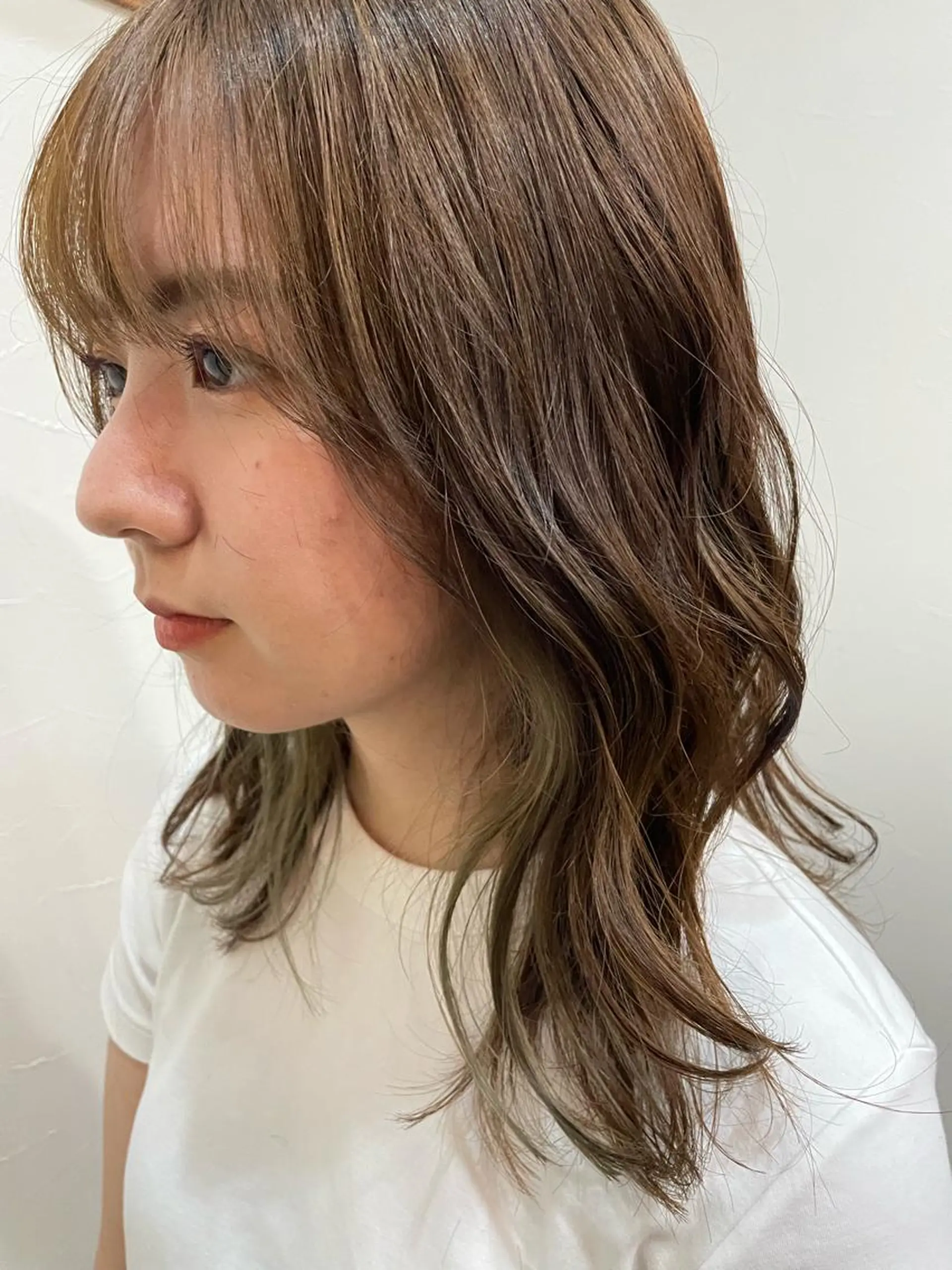 ミディアム カラー ブリーチ ブリーチなしカラー ヘアカラー トリートメント 🍊🍊COコ かぢあおい🍊🍊のヘアスタイル