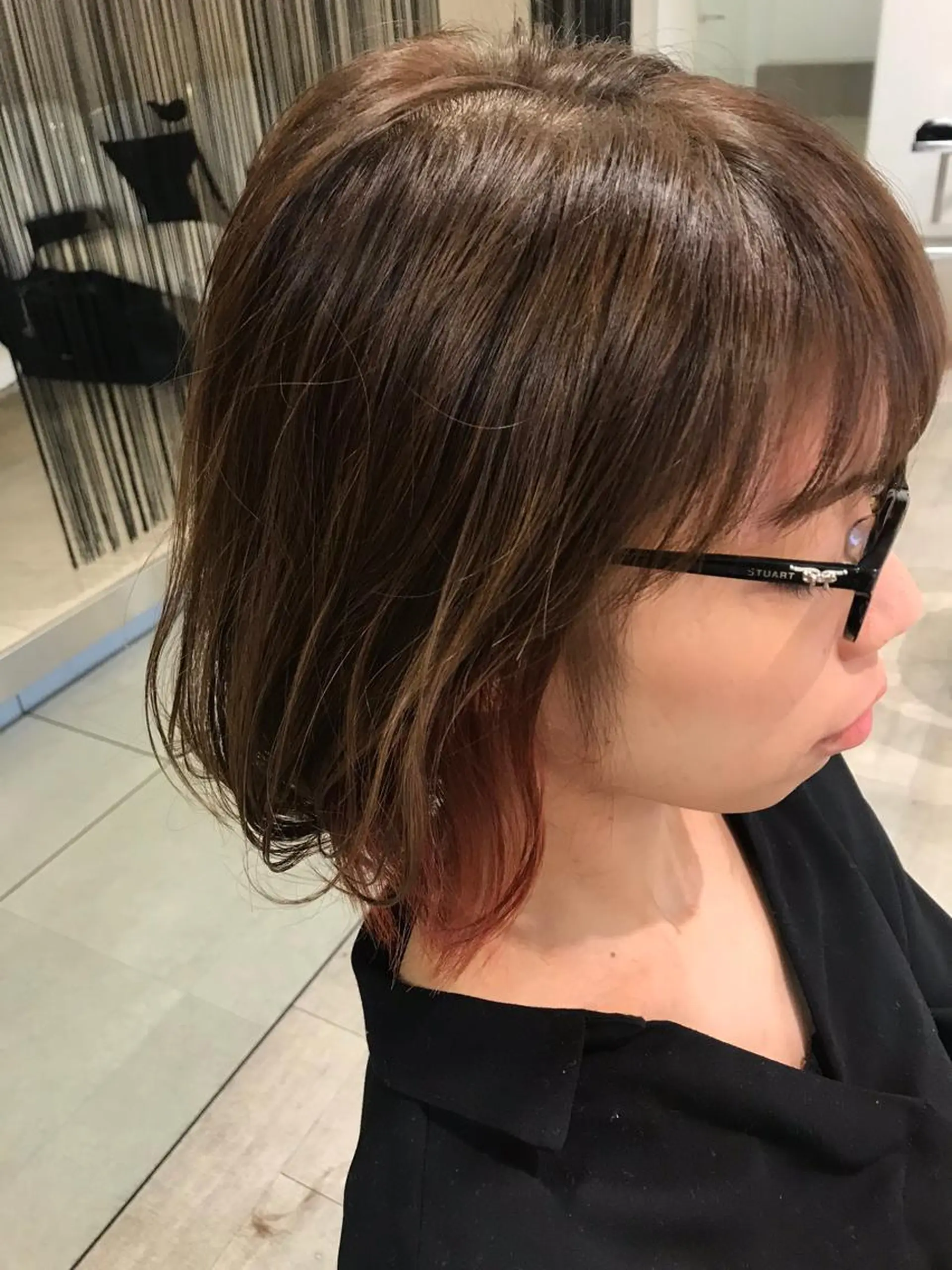 ミディアム カラー ブリーチ インナーカラー chiyo yasuのヘアスタイル