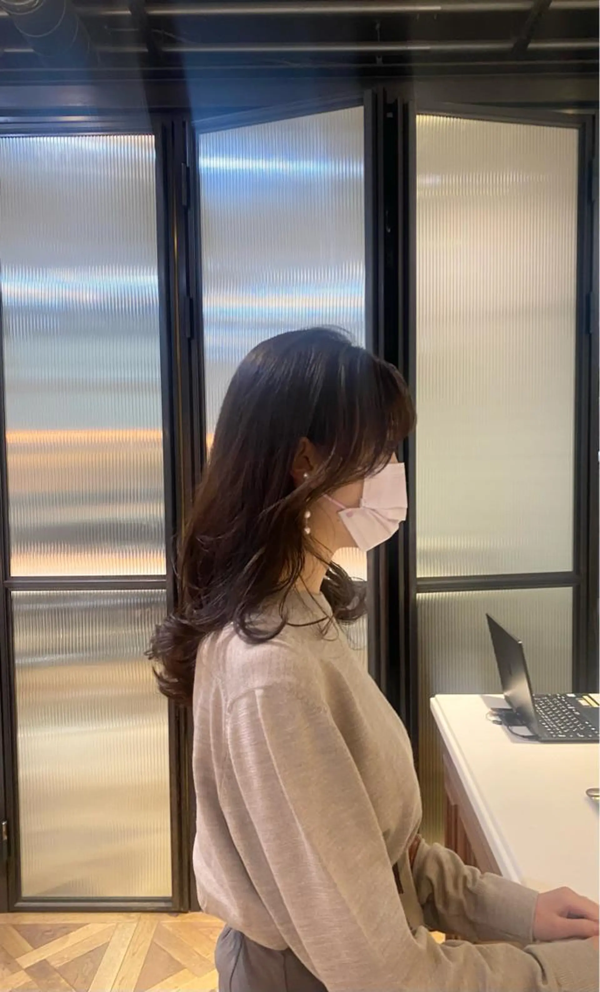 ロング アッシュ 顔まわりレイヤー レイヤーカット LOTUS表参道所属・【代表】 🌟MASA🌟美髪のヘアスタイル