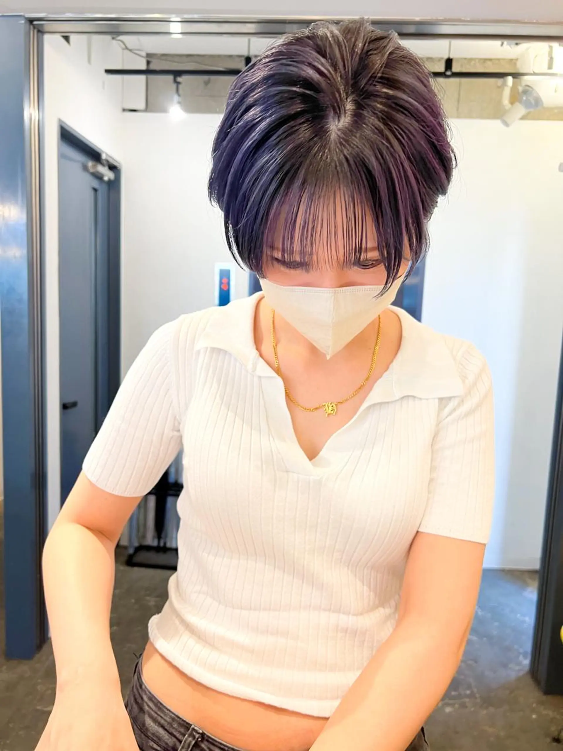 ショート カラー アディクシーカラー ショートヘア ウルフカット デザインカラー/ 火ノ見🪡のヘアスタイル