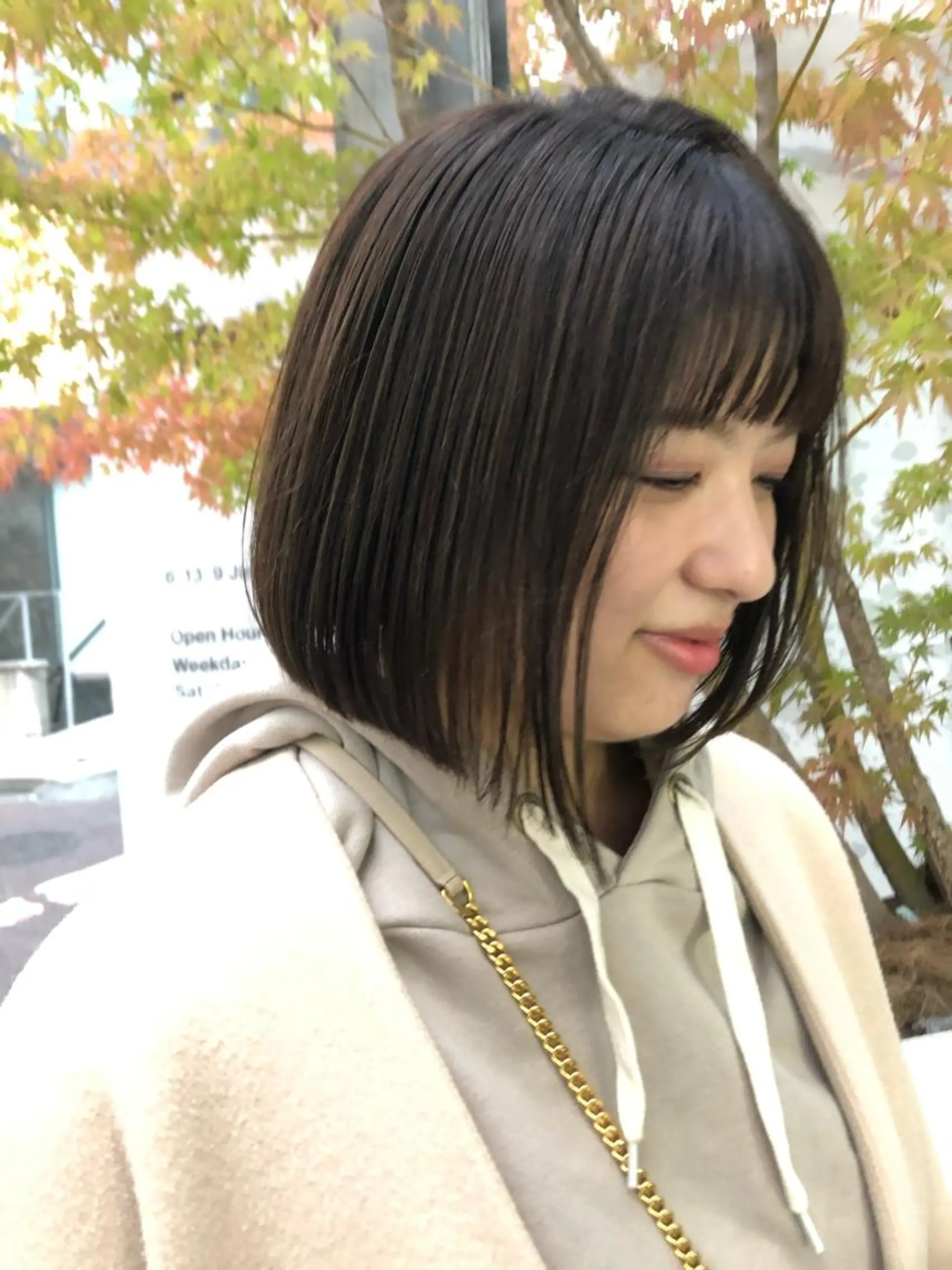 ミディアム カラー salowin三丁目所属・🟩ベージュ/ショー ト/ボブ🟩タカモリのヘアスタイル