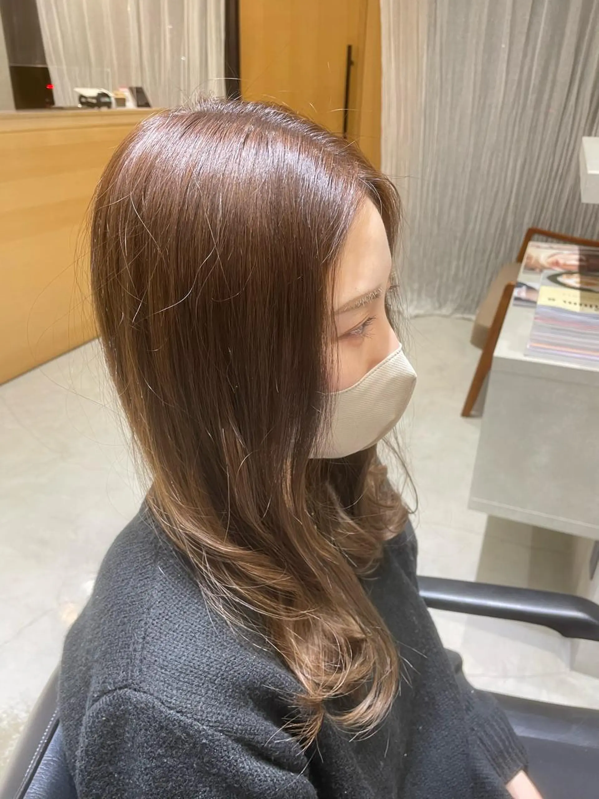 ロング カット ヘアカラー トリートメント 吉田 宙生のヘアスタイル