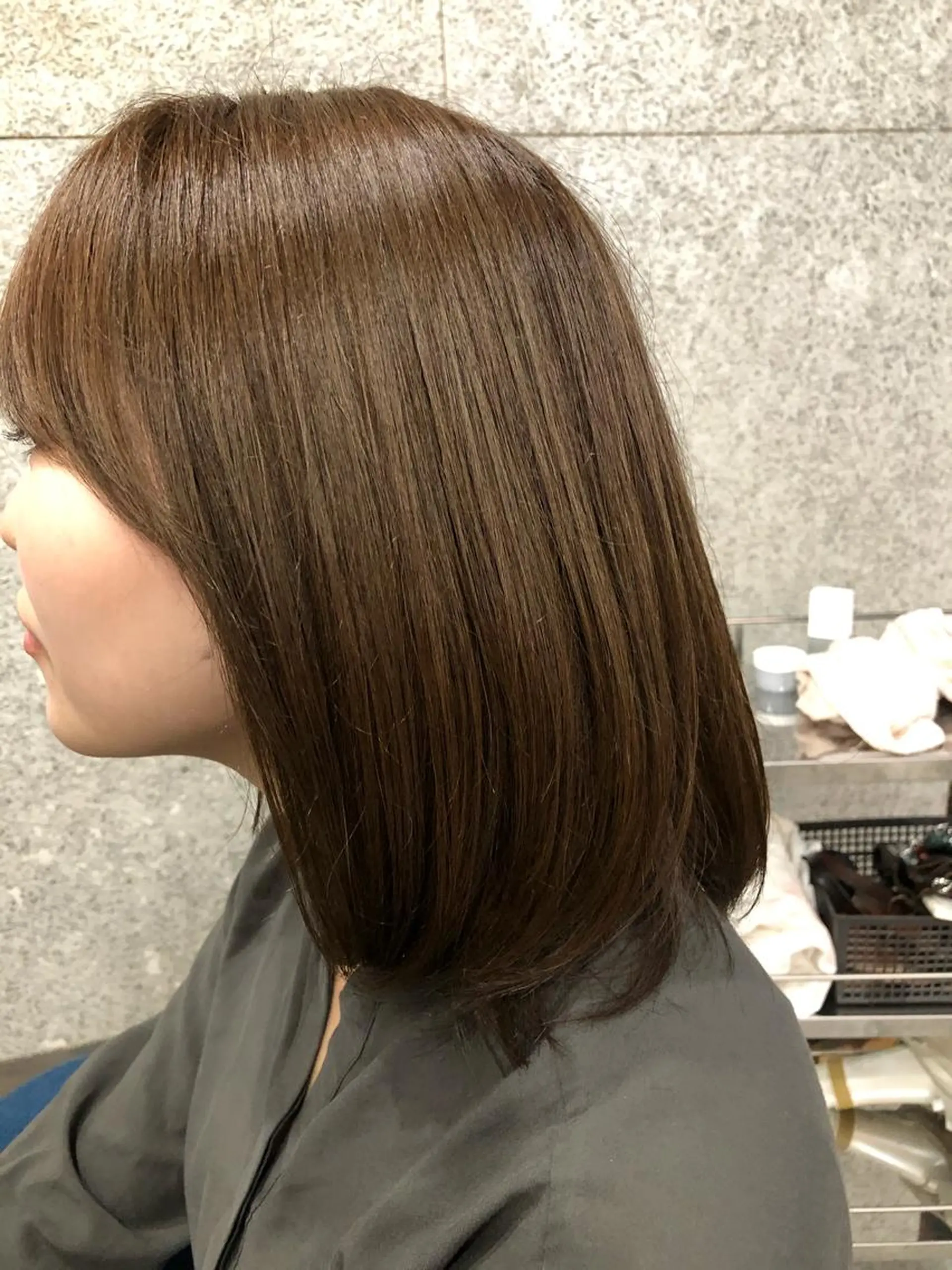 ミディアム カット ヘアカラー トリートメント ✨terra✨佐伯 晋吾のヘアスタイル