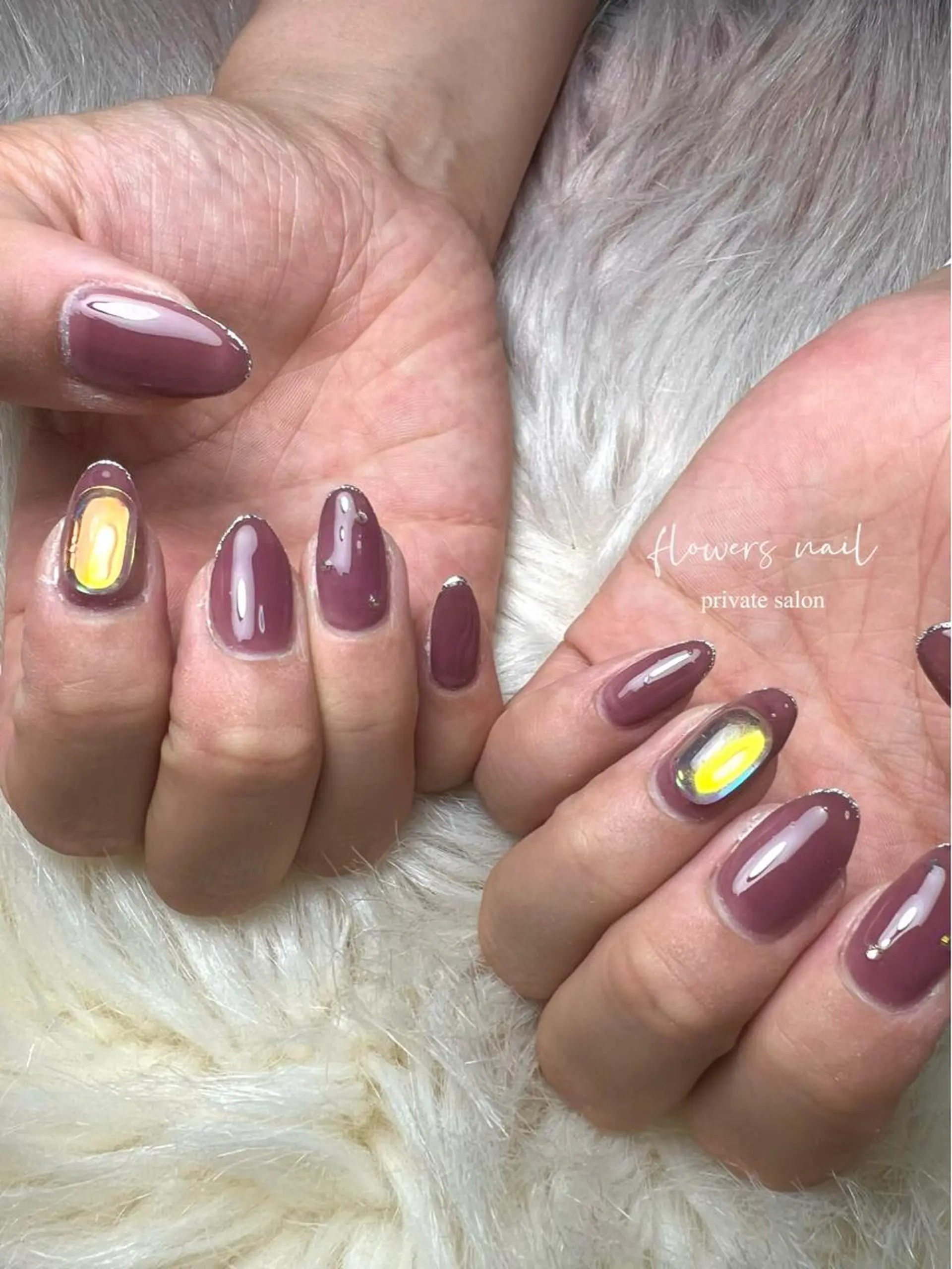ネイル ジェルネイル 氷ネイル・うるうるネイル 持ち込み パラジェル 春ネイル flowers nailのネイルデザイン