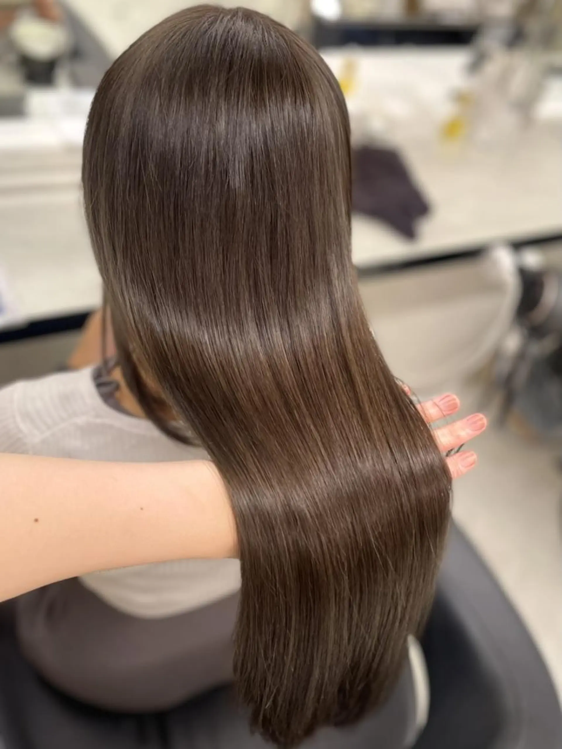カラー トリートメント ヘッドスパ ヘアセット 透明感ベージュ🧁 池袋LAND🤍のヘアスタイル